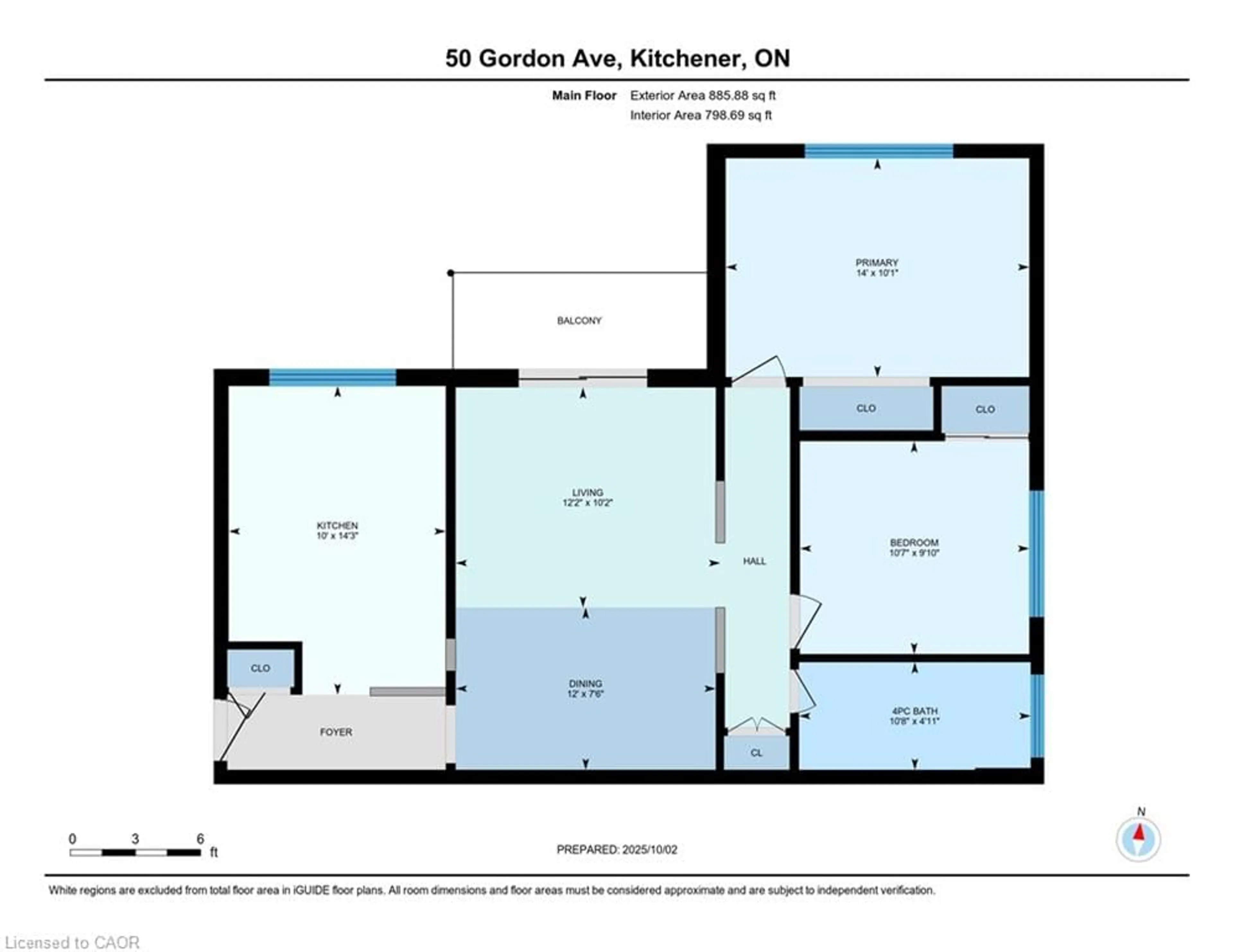 Floor plan for 50 Gordon Ave, Kitchener Ontario N2H 1N8