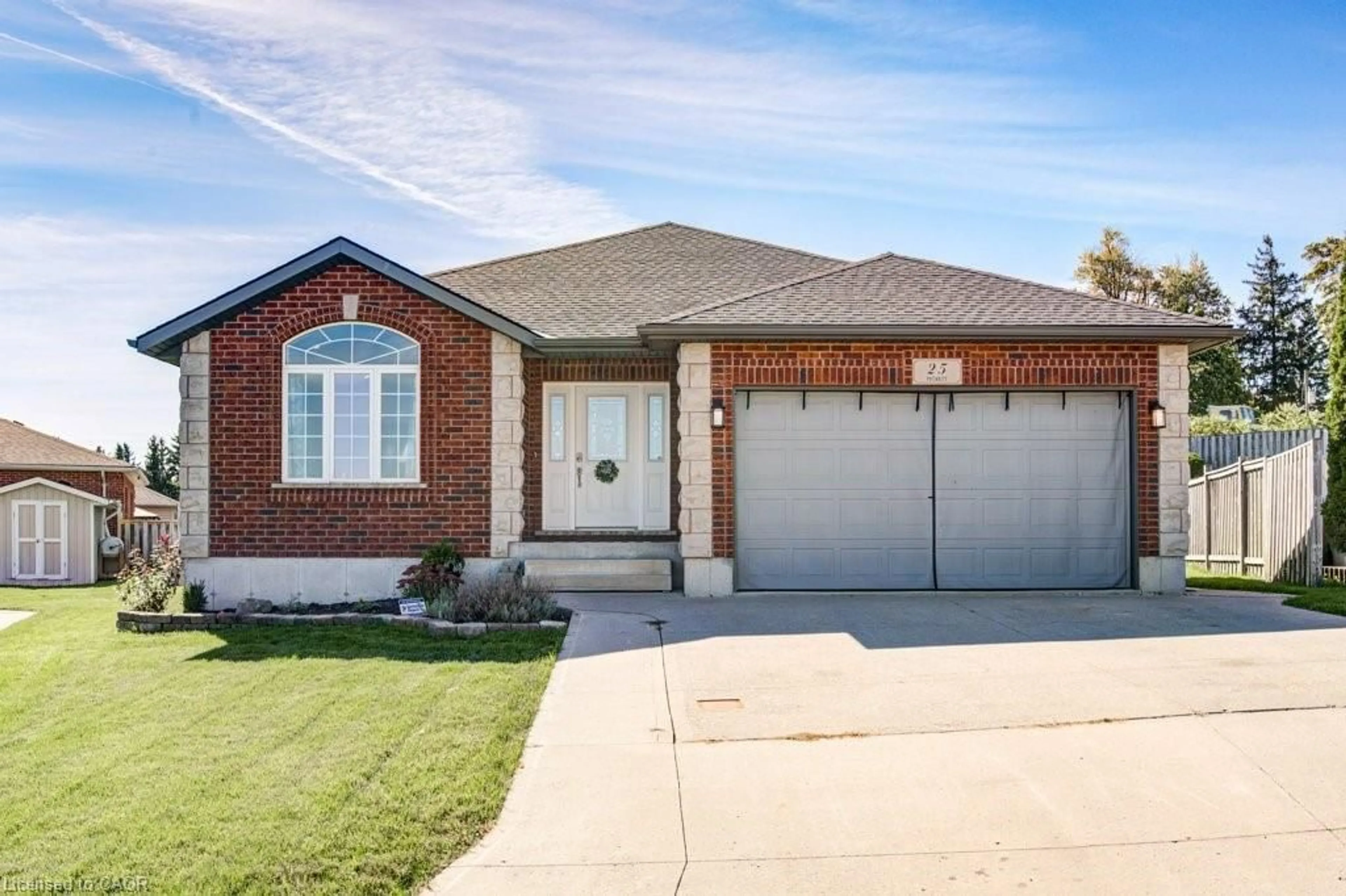 Home with brick exterior material, street for 25 Pickett Crt, Mitchell Ontario N0K 1N0