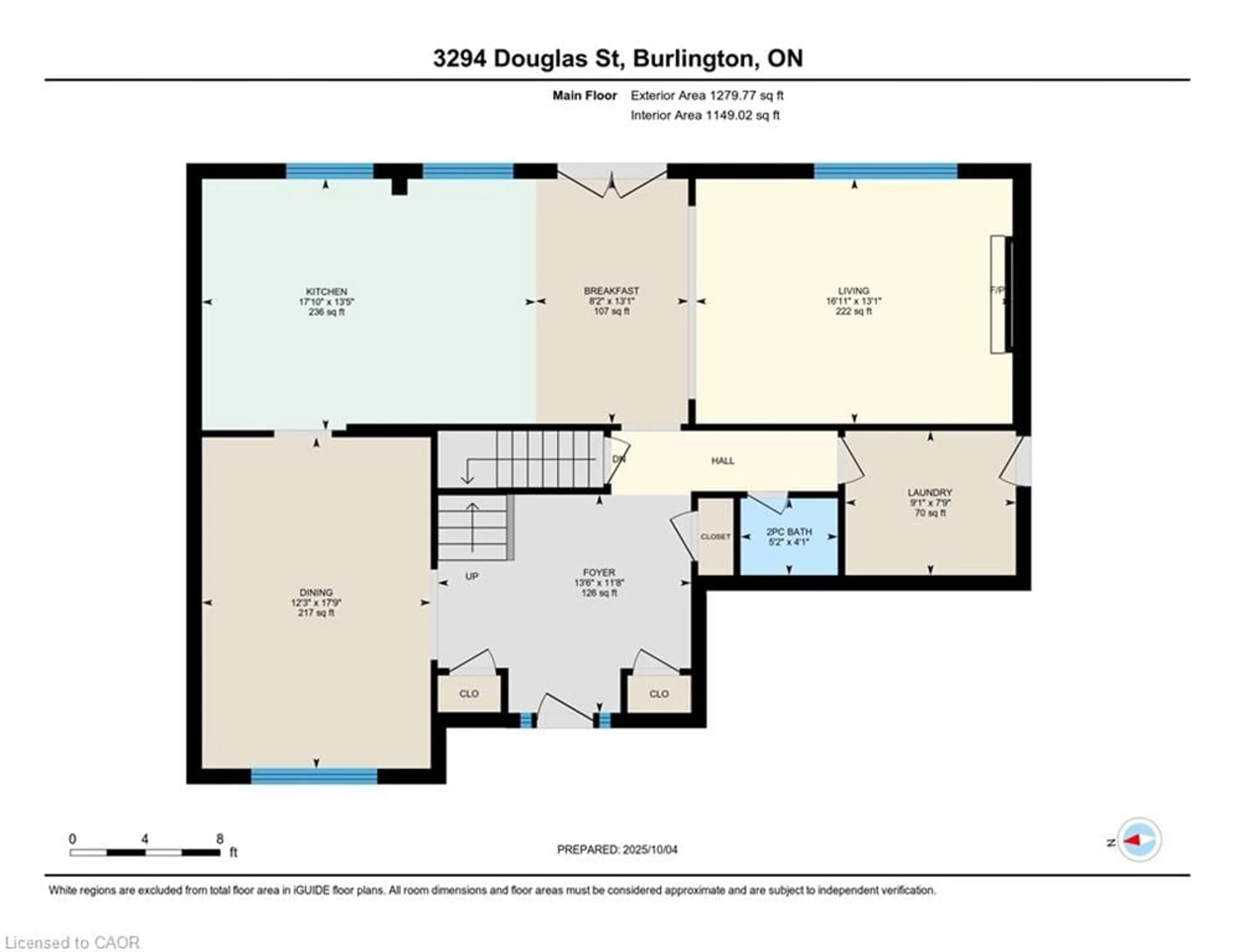 Floor plan for 3294 Douglas St, Burlington Ontario L7N 1G9