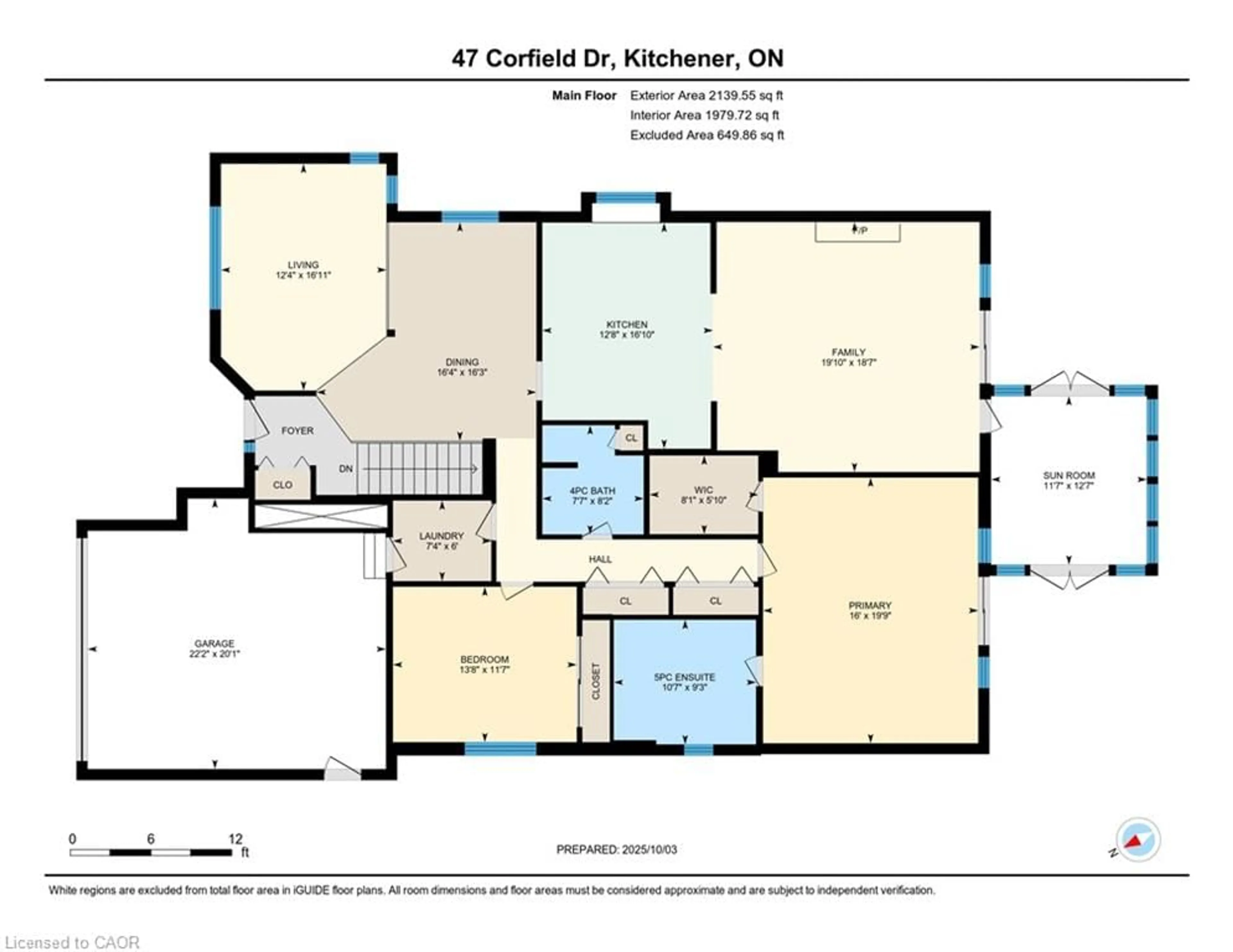 Floor plan for 47 Corfield Dr, Kitchener Ontario N2A 3W8