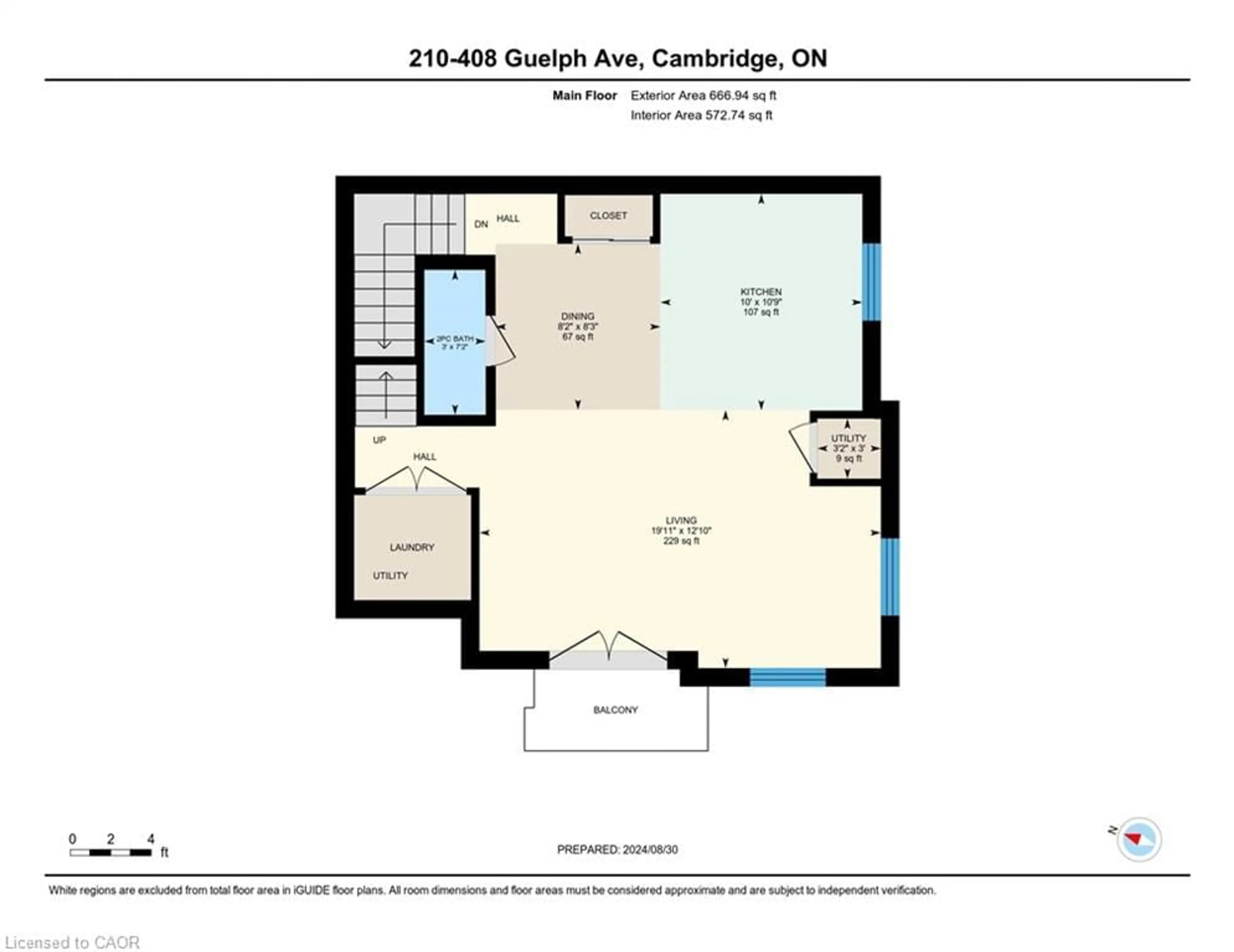 Floor plan for 408 Guelph Ave #210, Cambridge Ontario N3C 0H3
