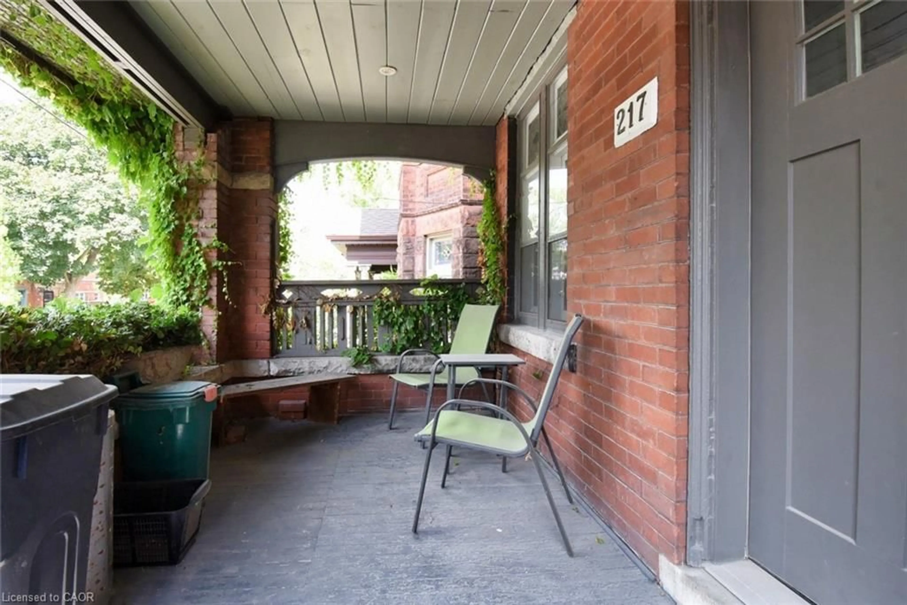 Patio, street for 217 Caroline St #1, Hamilton Ontario L8P 3L5