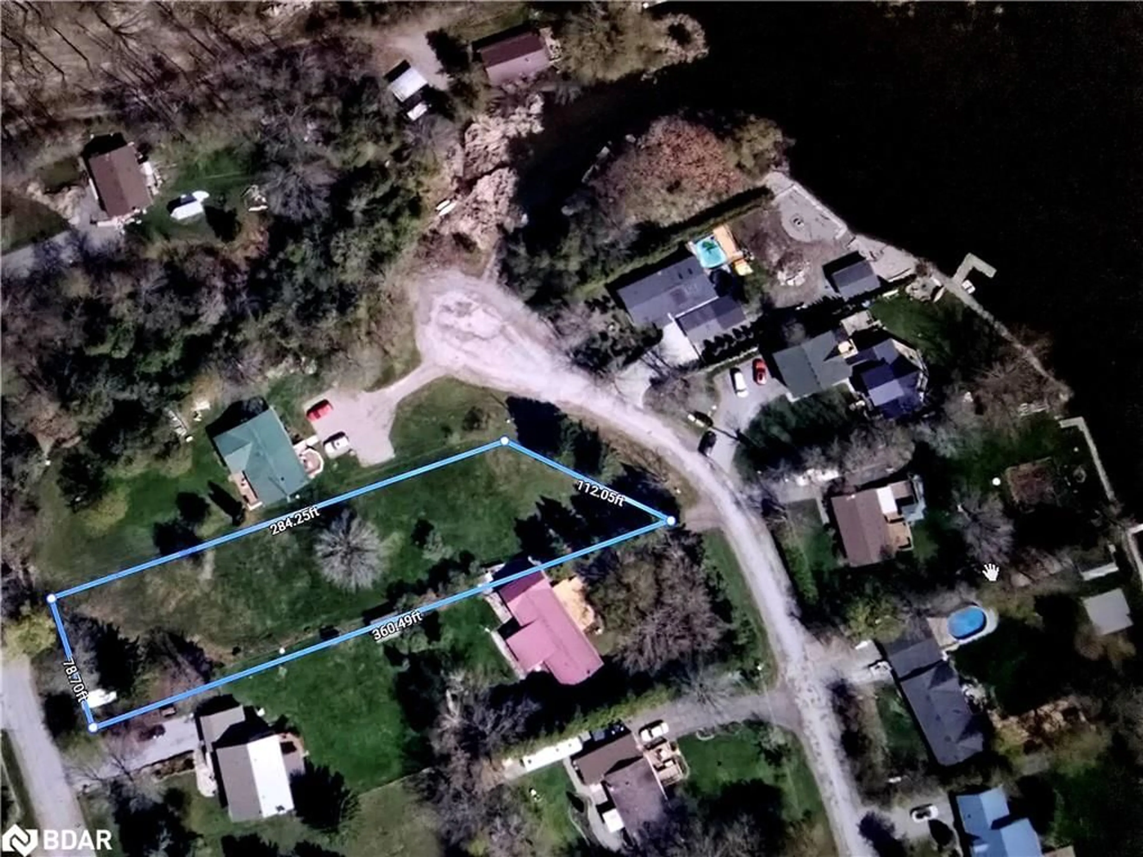 A pic from outside/outdoor area/front of a property/back of a property/a pic from drone, water/lake/river/ocean view for 0 Butternut Dr, Lindsay Ontario K9V 4R1