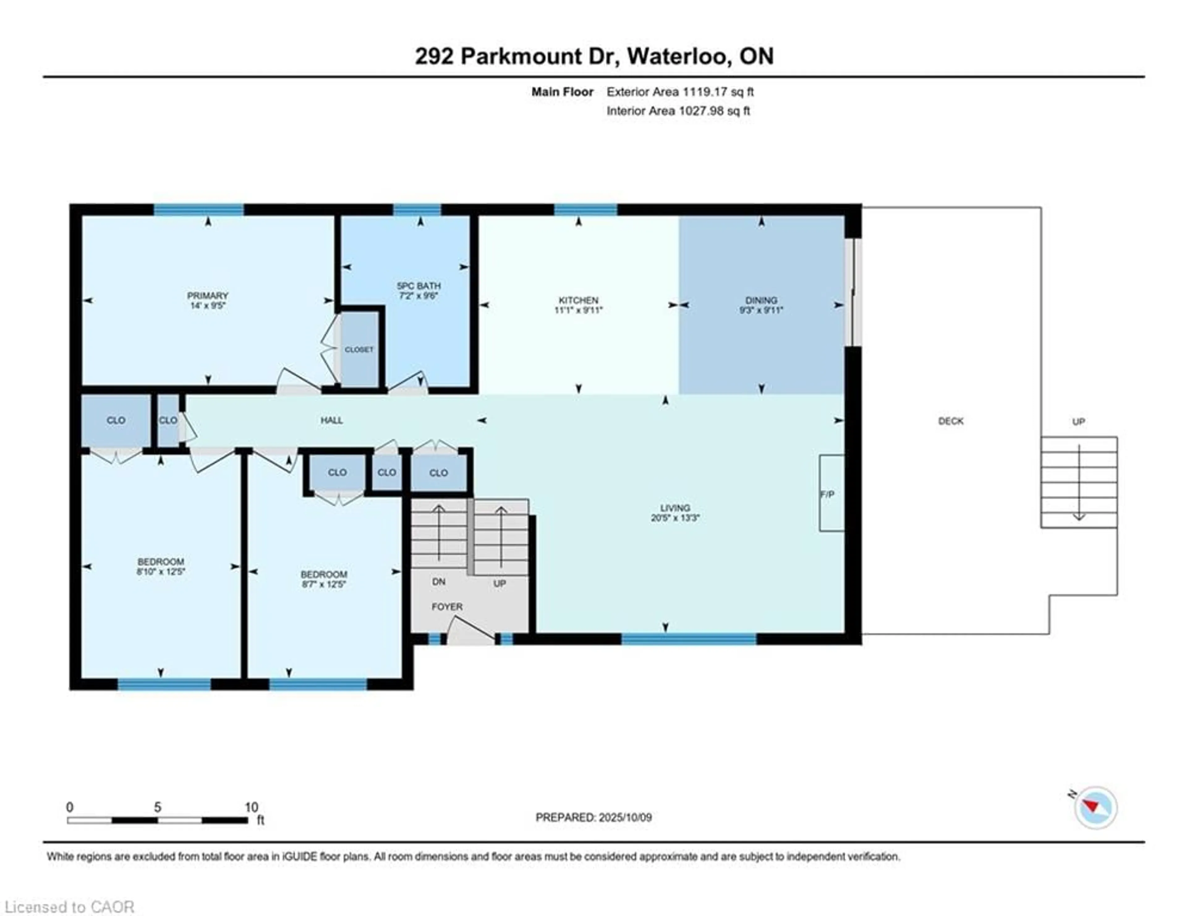 Floor plan for 292 Parkmount Dr, Waterloo Ontario N2L 5S2