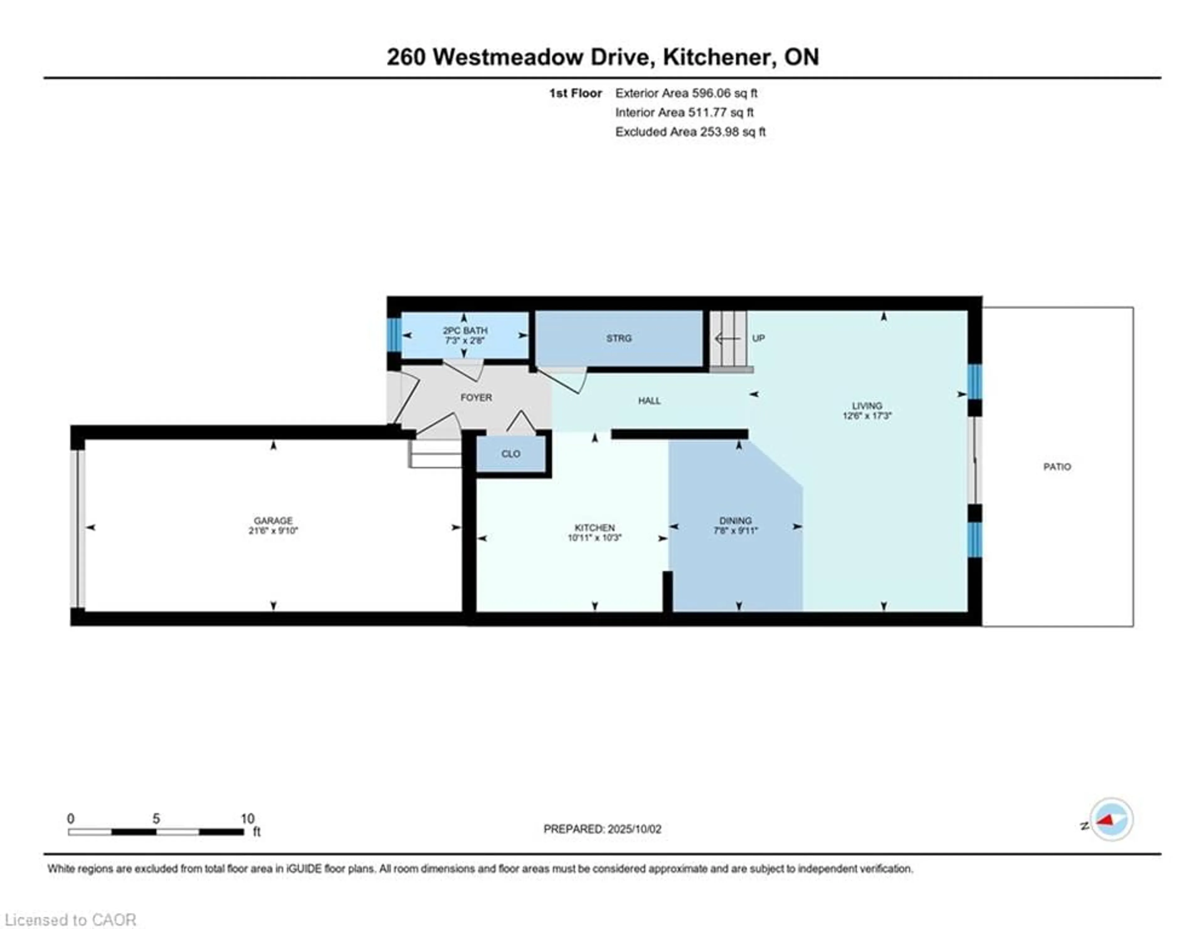 Floor plan for 260 Westmeadow Dr, Kitchener Ontario N2N 3R1