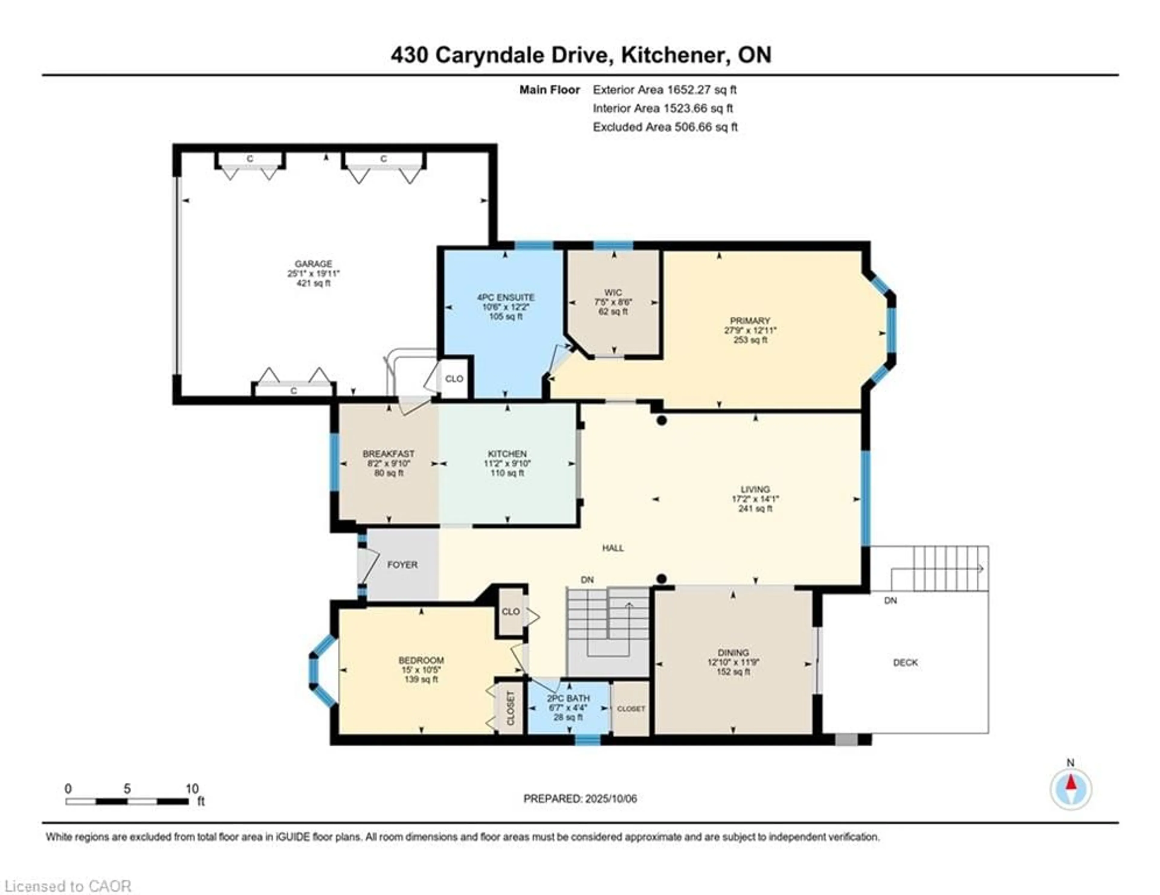 Floor plan for 430 Caryndale Dr, Kitchener Ontario N2R 1M8