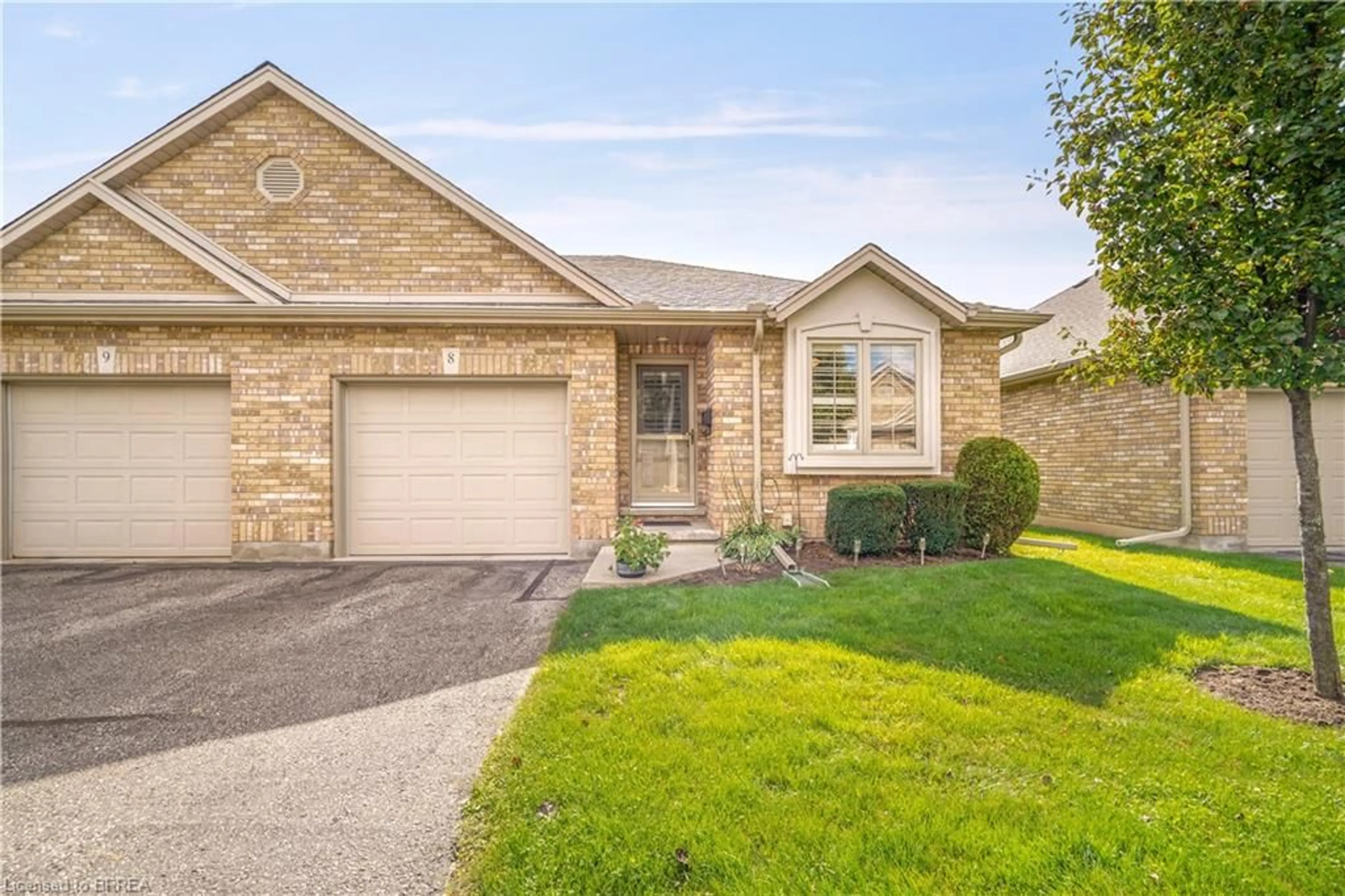 Home with brick exterior material, street for 25 Cobden Crt #8, Brantford Ontario N3R 8B5