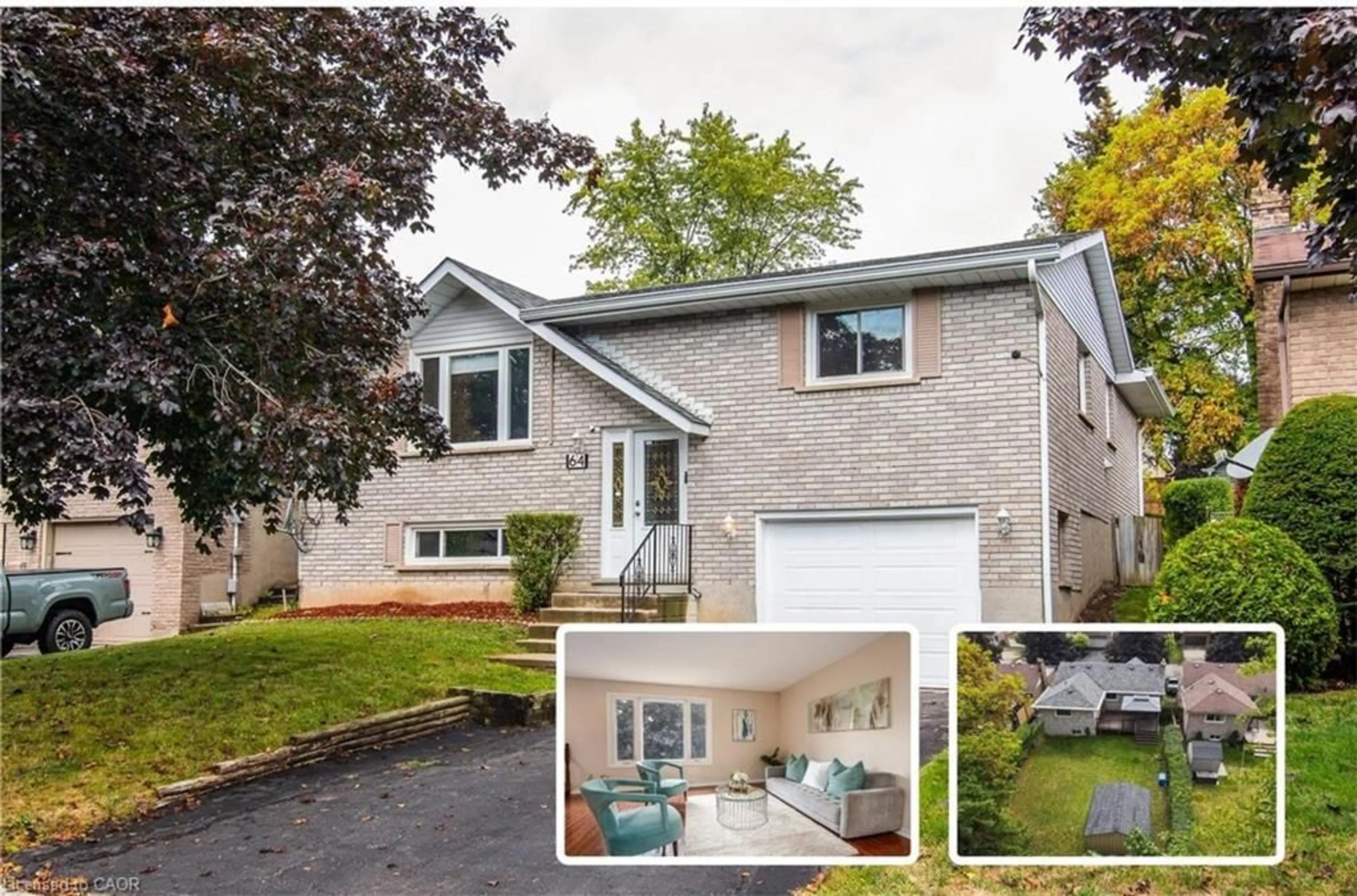 Home with vinyl exterior material, street for 64 Sabrina Cres, Kitchener Ontario N2P 1Y6