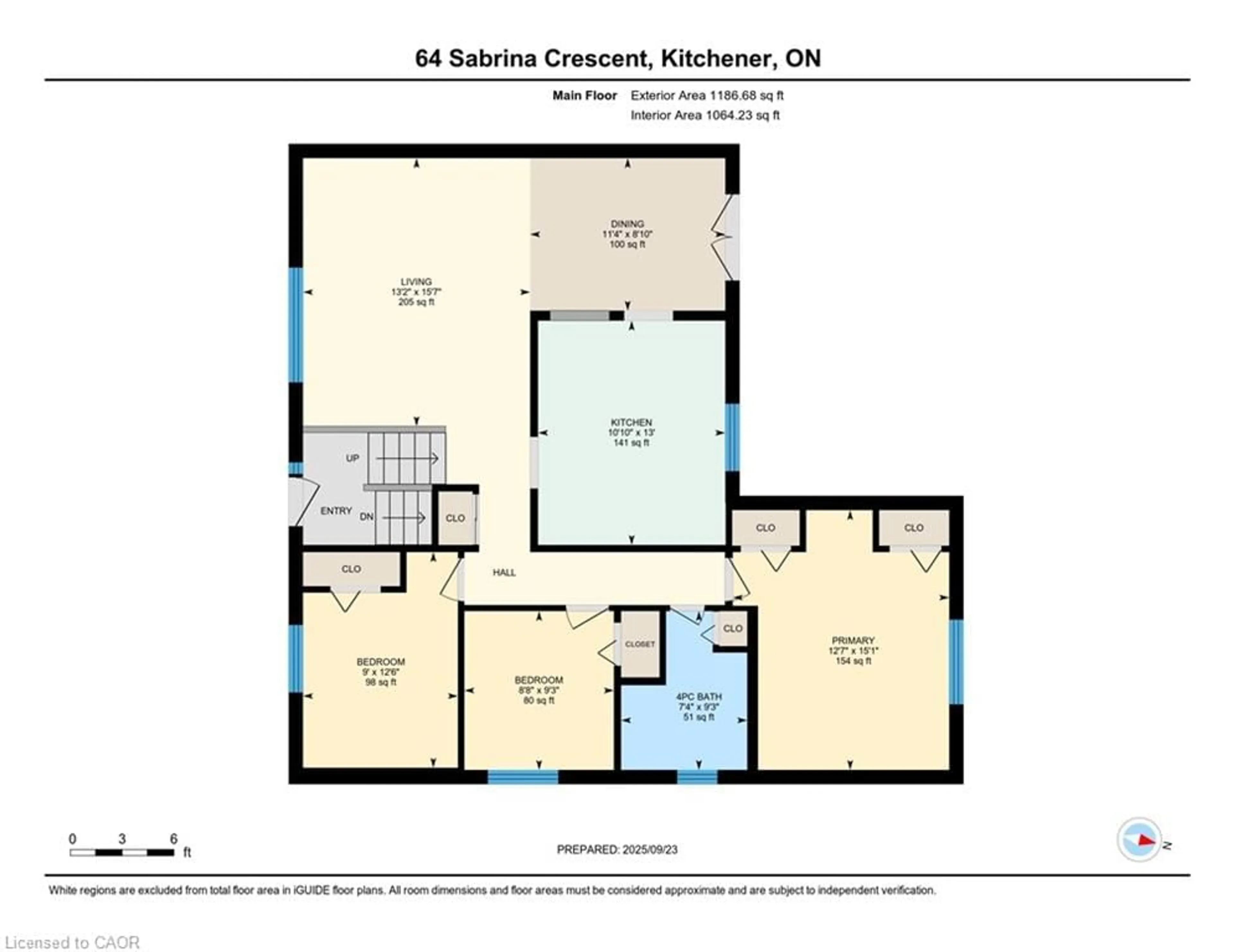 Floor plan for 64 Sabrina Cres, Kitchener Ontario N2P 1Y6