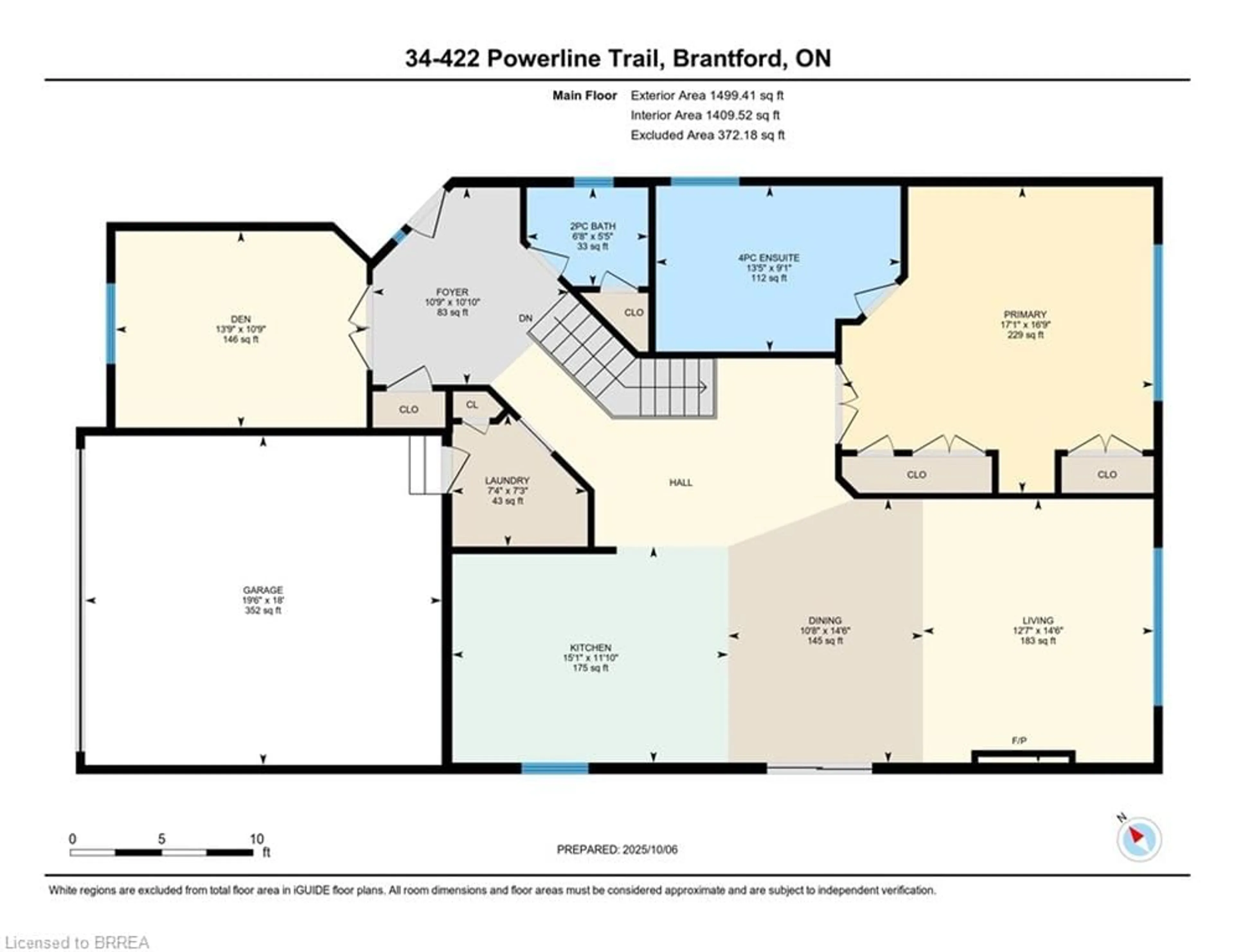 Floor plan for 422 Powerline Rd #34, Brantford Ontario N3R 8A1