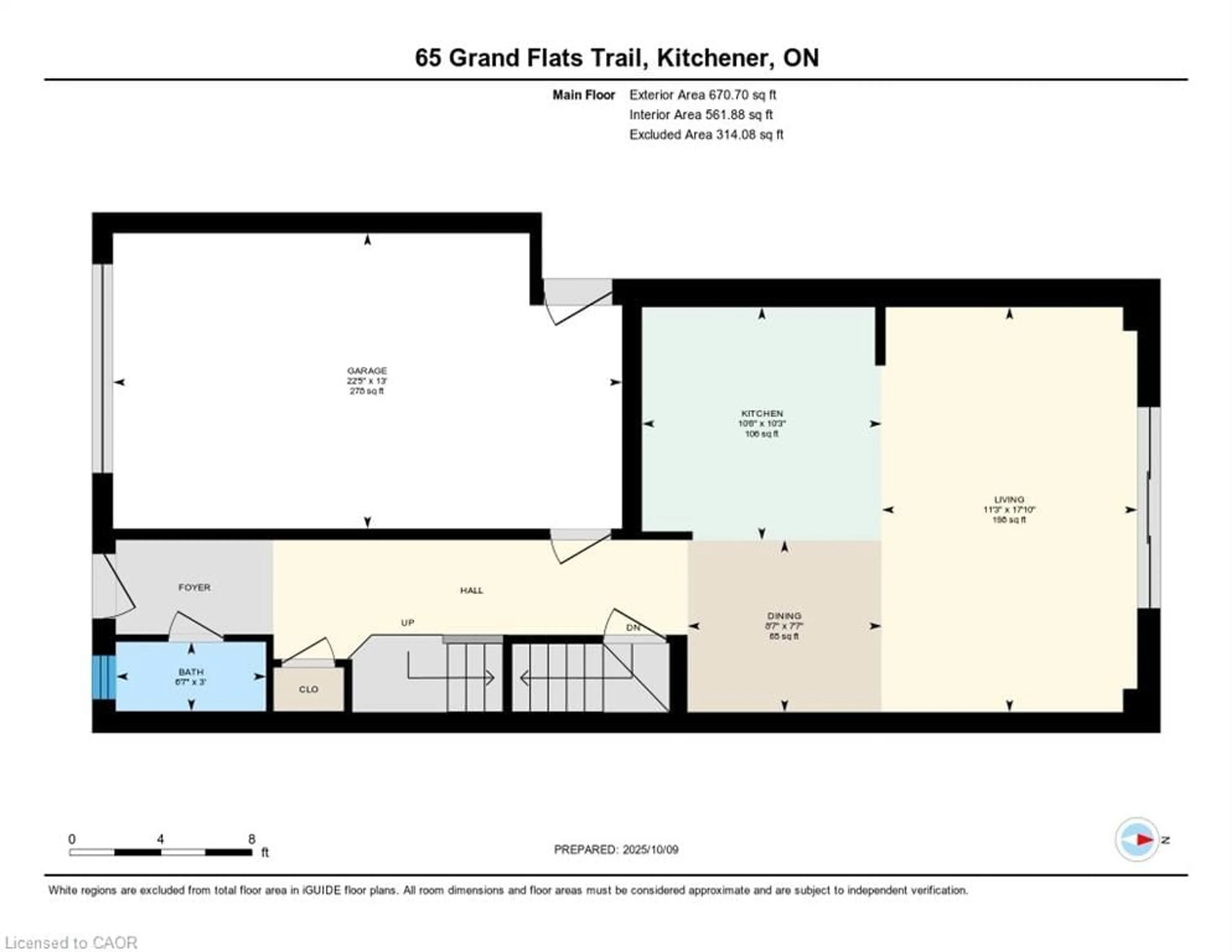 Floor plan for 65 Grand Flats Trail, Kitchener Ontario N2A 0J8