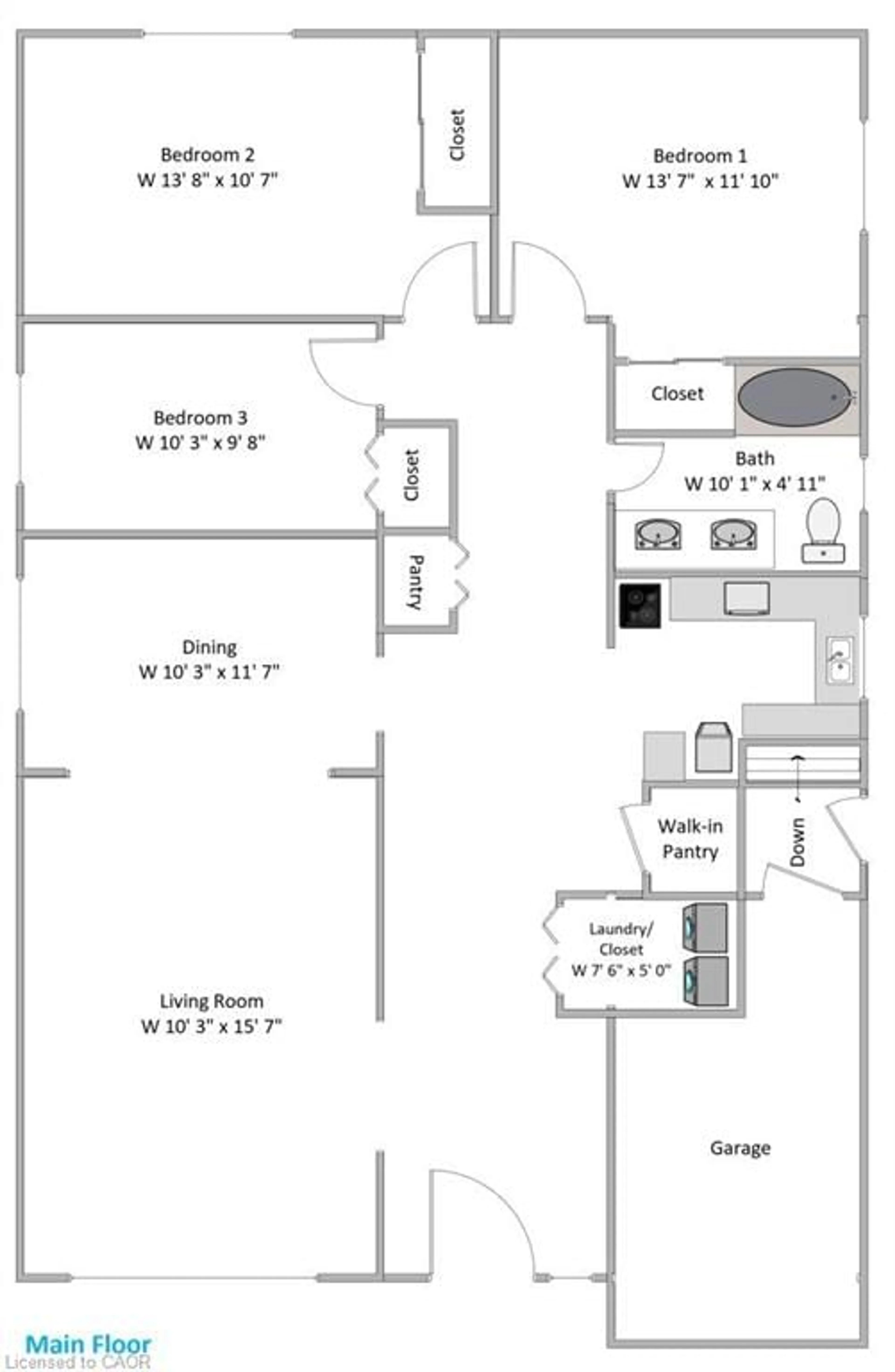 Floor plan for 110 Abbot Dr, Hamilton Ontario L8V 4W2