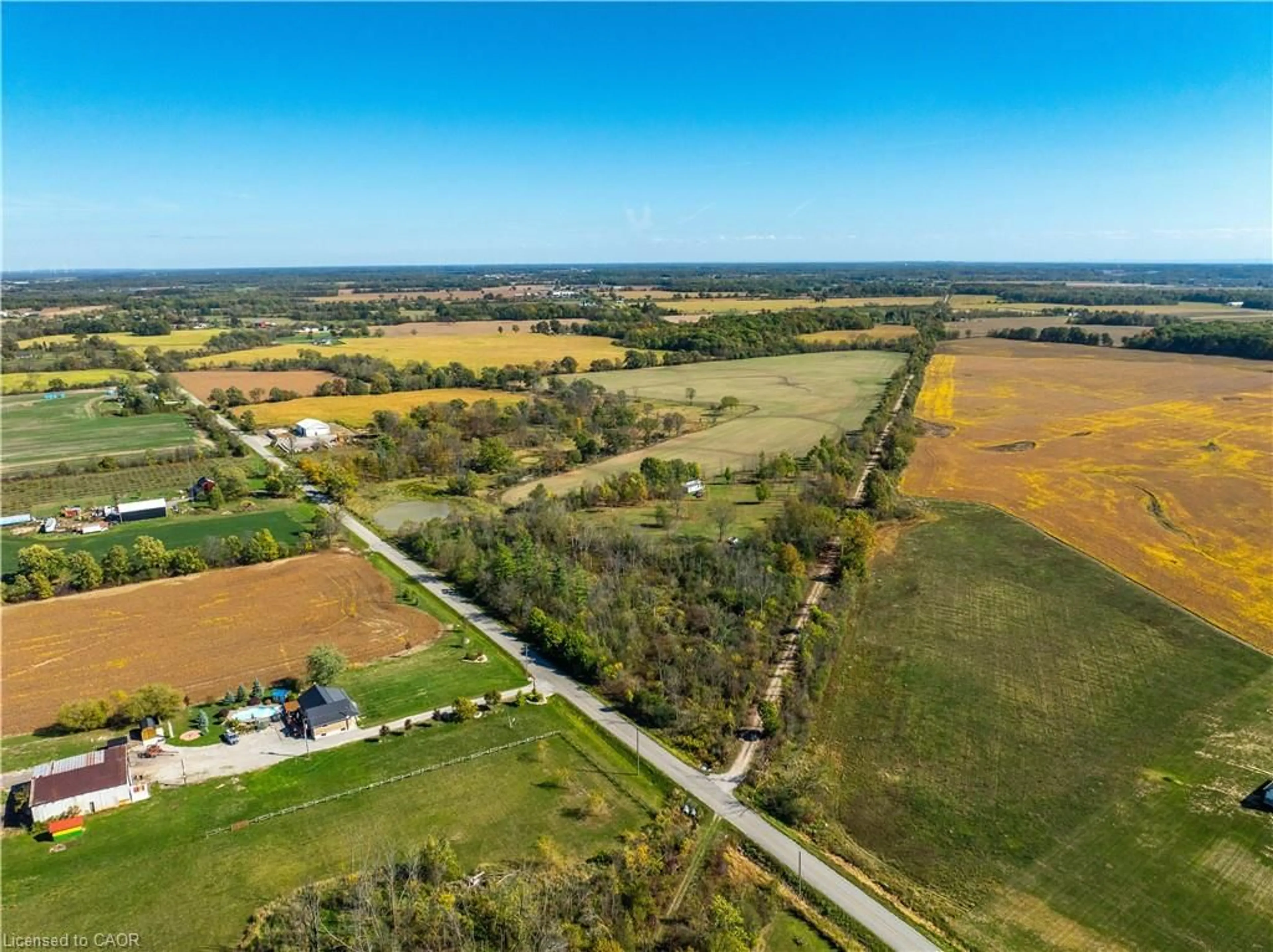 A pic from outside/outdoor area/front of a property/back of a property/a pic from drone, water/lake/river/ocean view for 1320 Concession 1 Rd, Canfield Ontario N0A 1C0