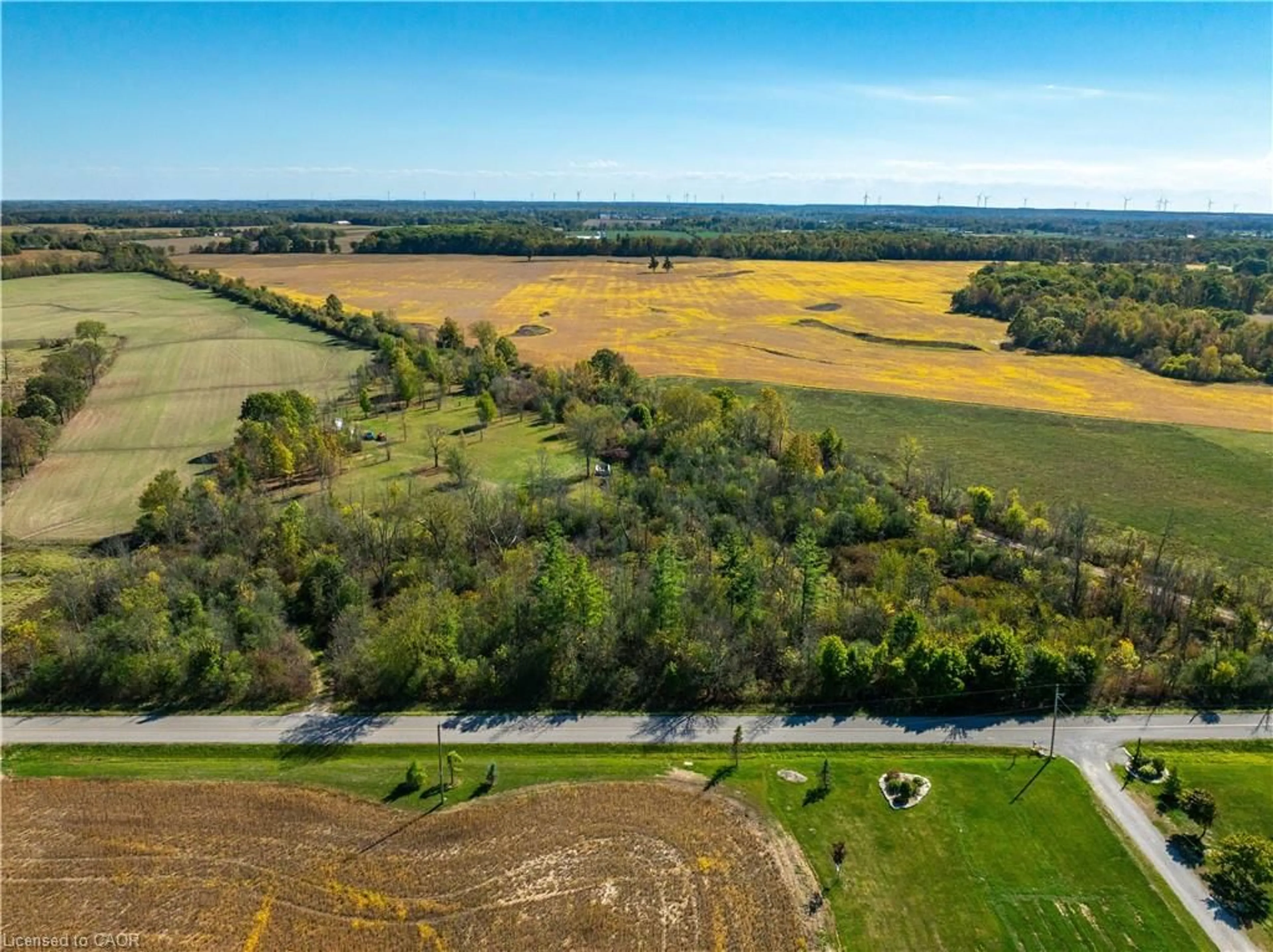 A pic from outside/outdoor area/front of a property/back of a property/a pic from drone, water/lake/river/ocean view for 1320 Concession 1 Rd, Canfield Ontario N0A 1C0