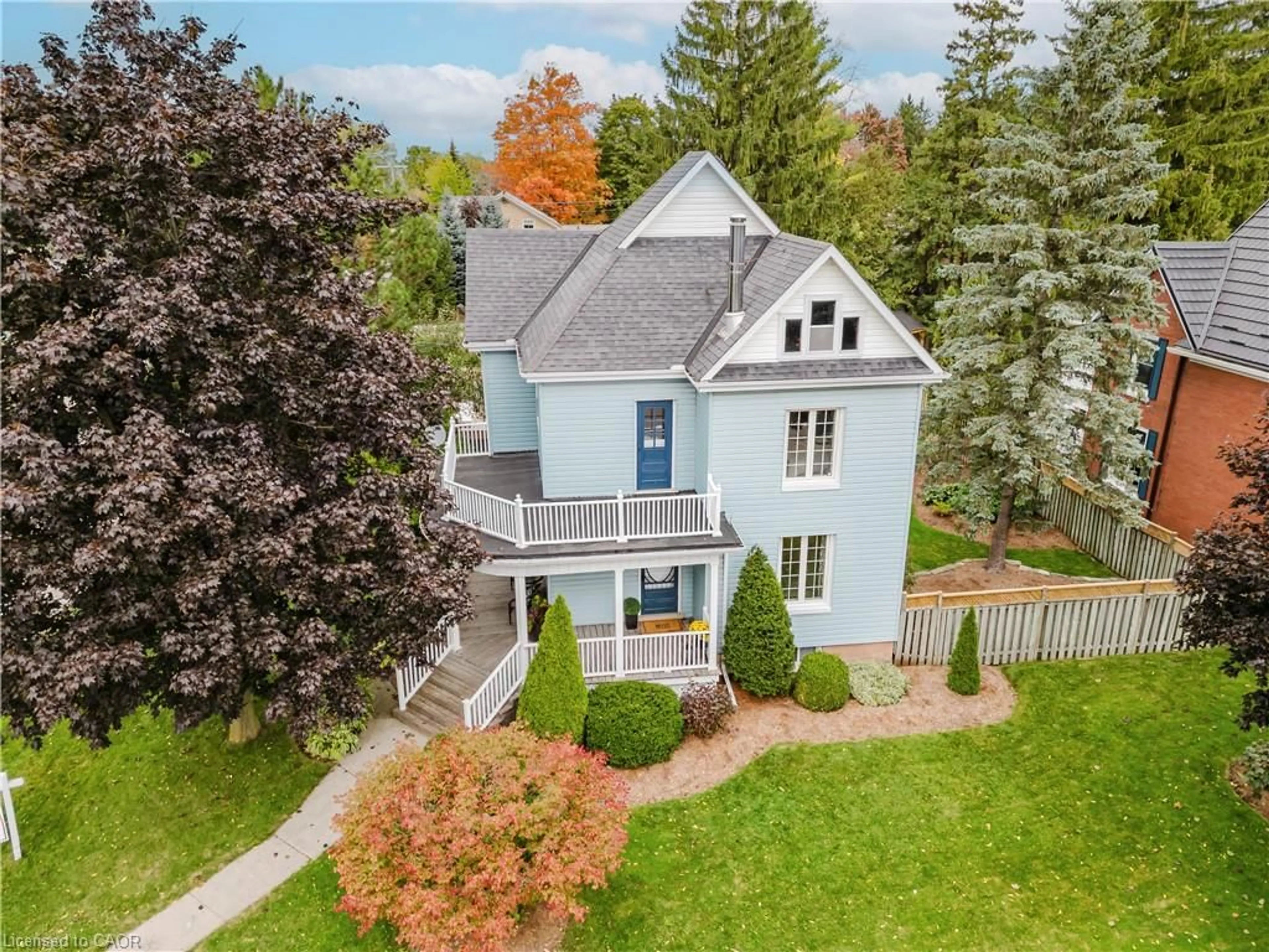 A pic from outside/outdoor area/front of a property/back of a property/a pic from drone, street for 1159 Queens Bush Rd, Wellesley Ontario N0B 2T0