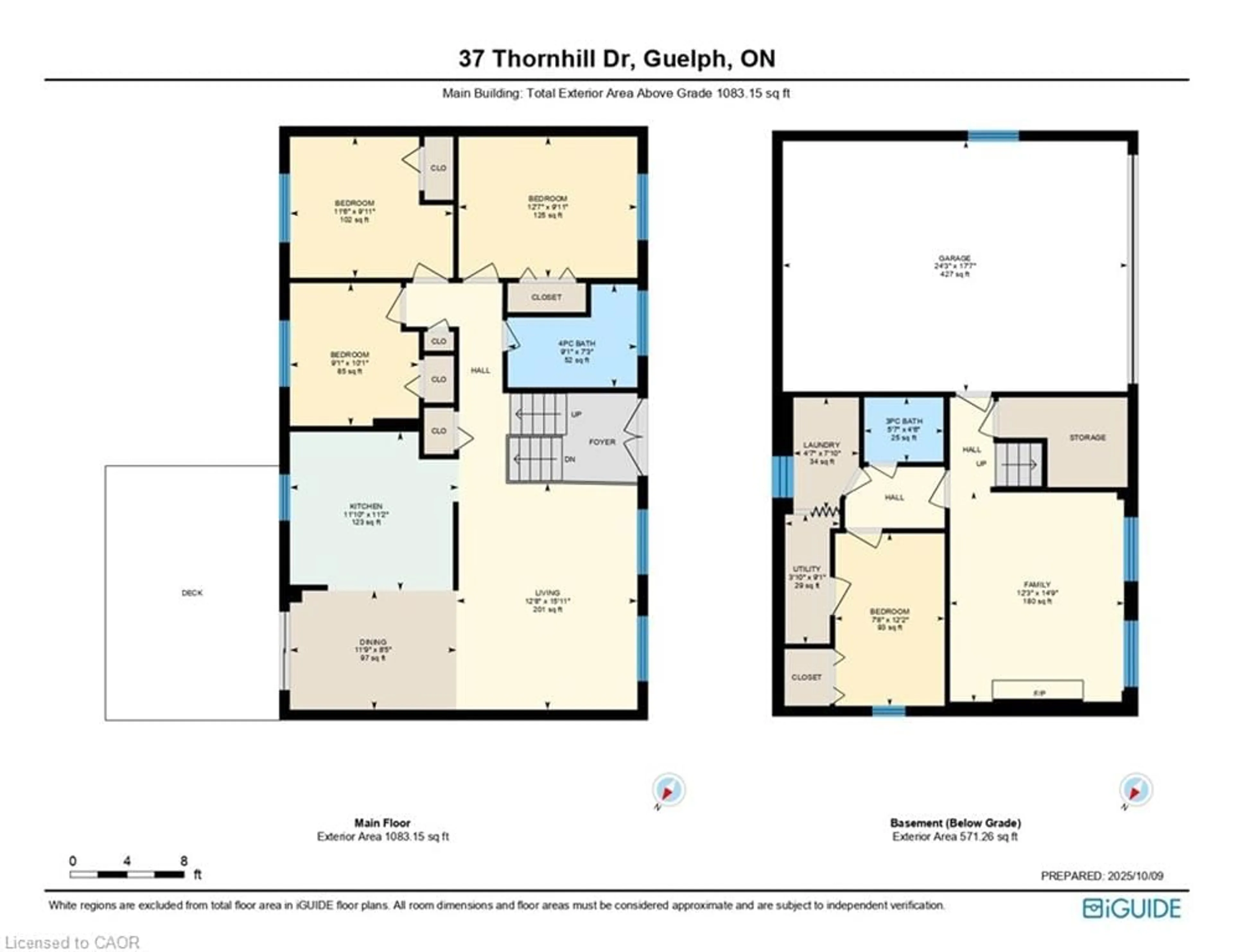 Floor plan for 37 Thornhill Dr, Guelph Ontario N1H 8B6