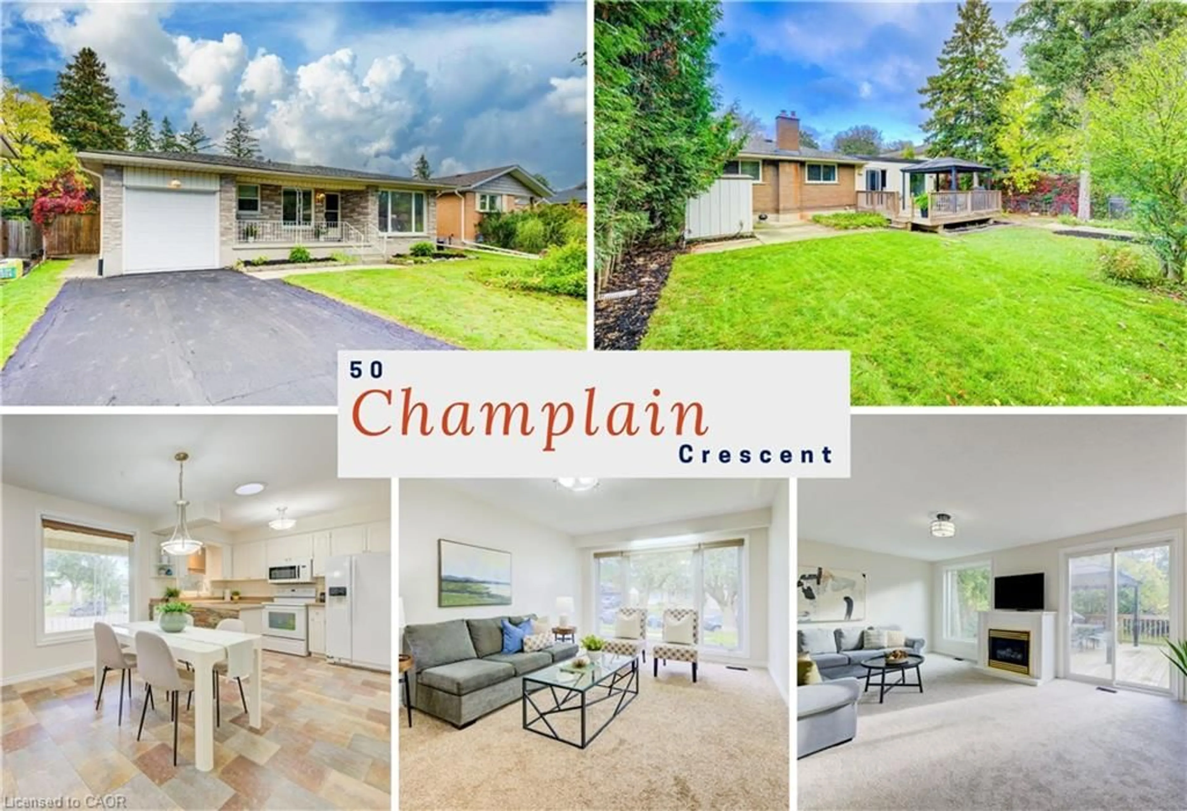 A pic from outside/outdoor area/front of a property/back of a property/a pic from drone, mountain view for 50 Champlain Cres, Kitchener Ontario N2B 2Y6
