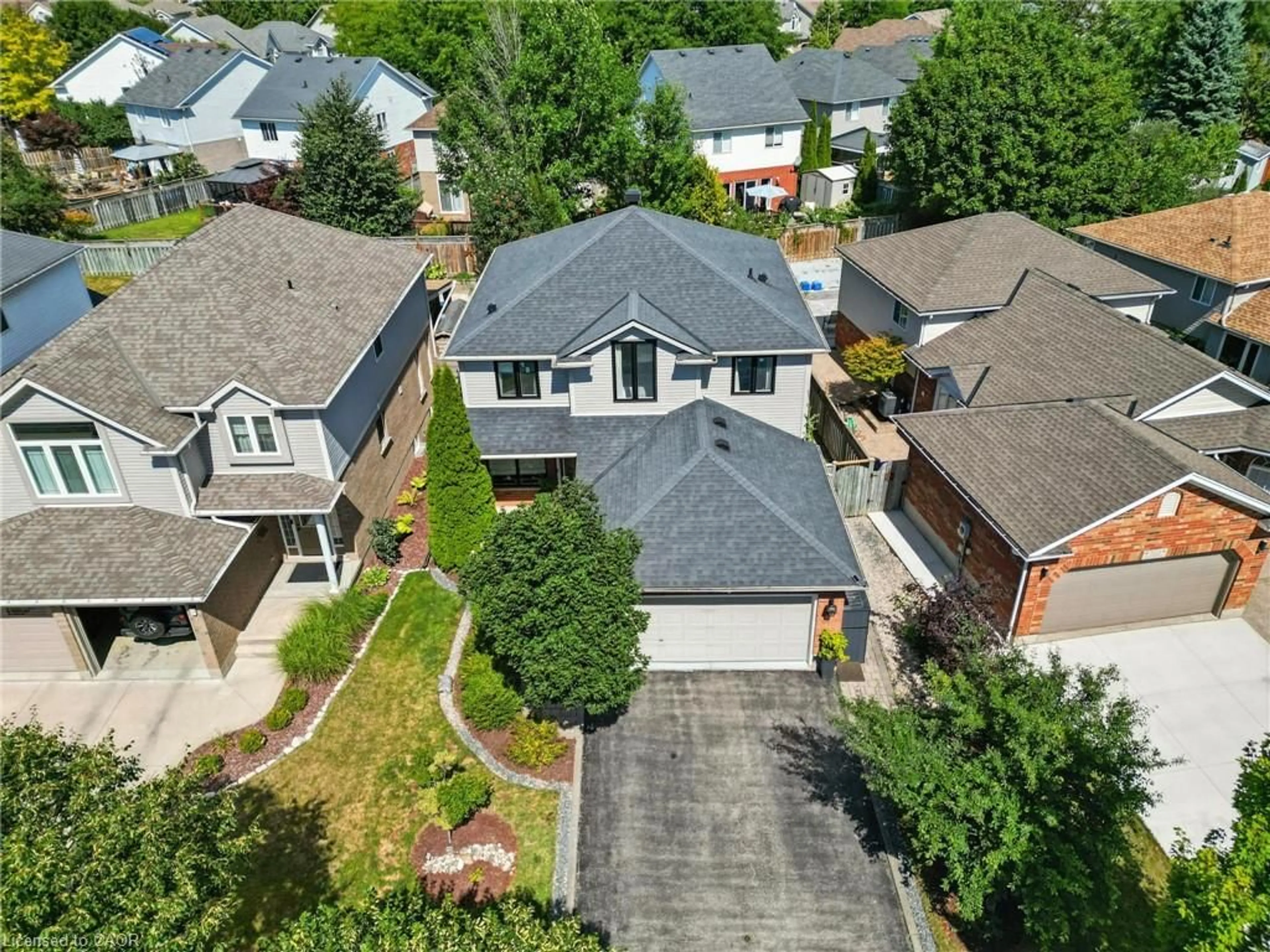 A pic from outside/outdoor area/front of a property/back of a property/a pic from drone, street for 506 Eastbridge Blvd, Waterloo Ontario N2K 3Z8