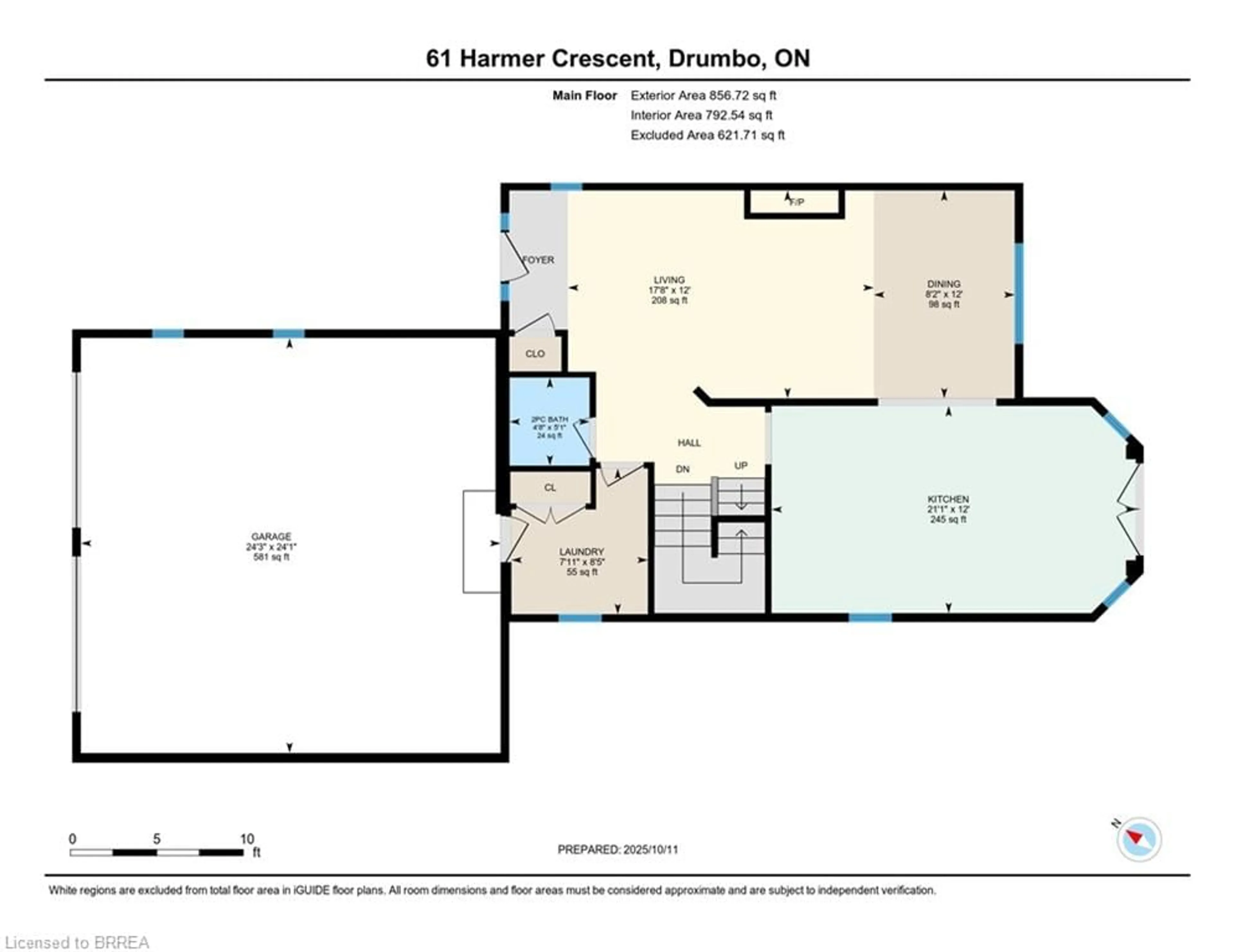 Floor plan for 61 Harmer Cres, Drumbo Ontario N0J 1G0