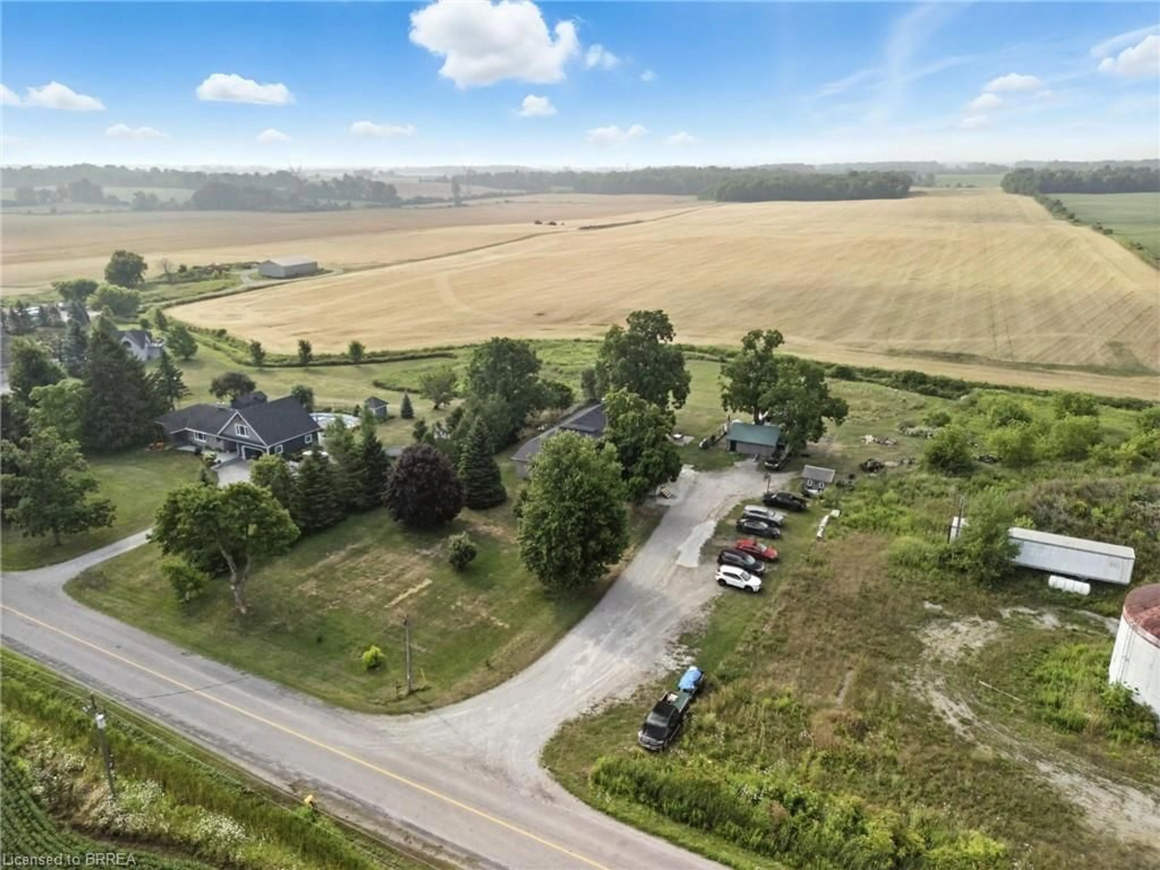 A pic from outside/outdoor area/front of a property/back of a property/a pic from drone, mountain view for 742 Conc 14 Walpole, Hagersville Ontario N0A 1H0