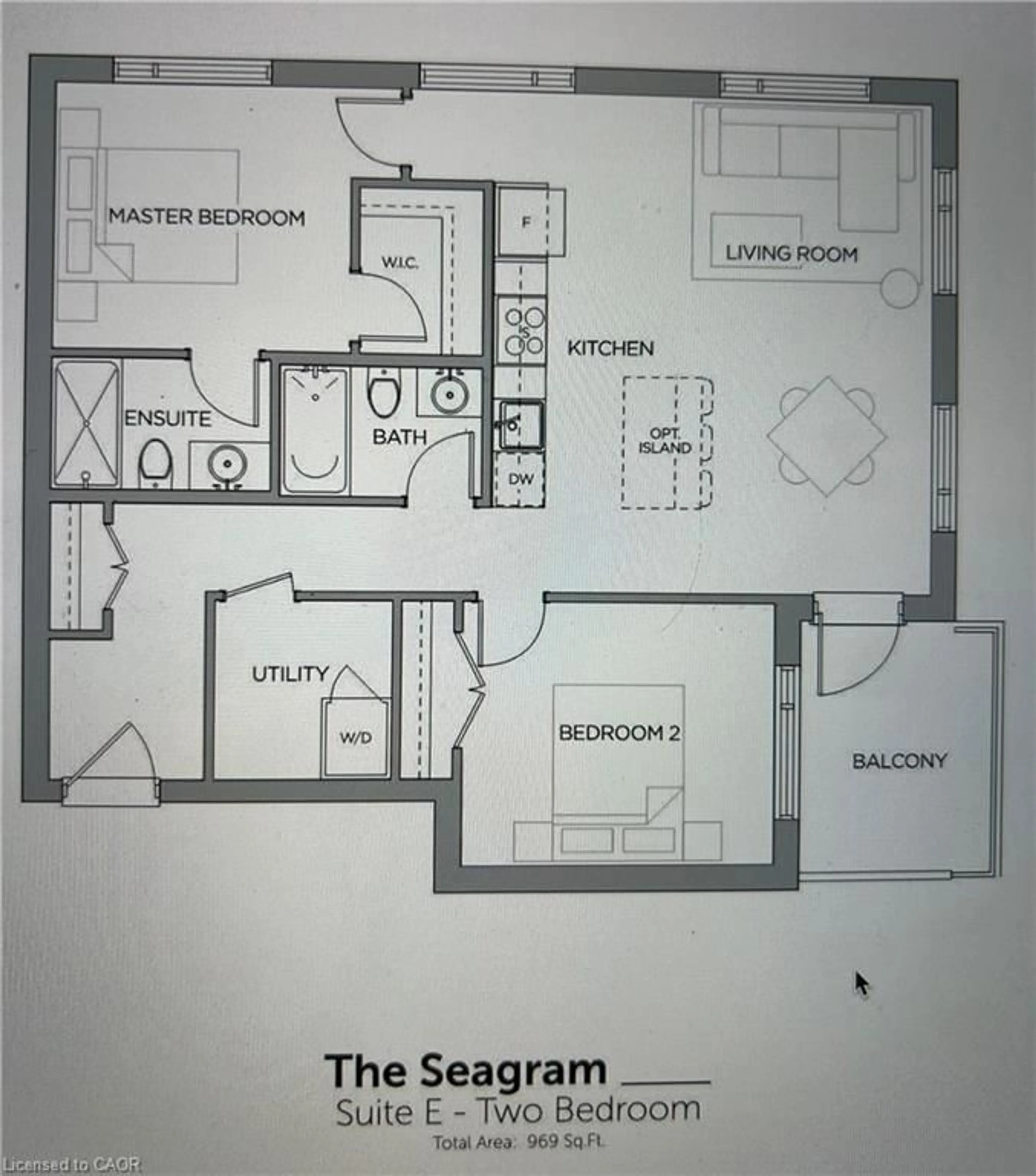 Floor plan for 107 Roger St #414, Waterloo Ontario N2J 0G3