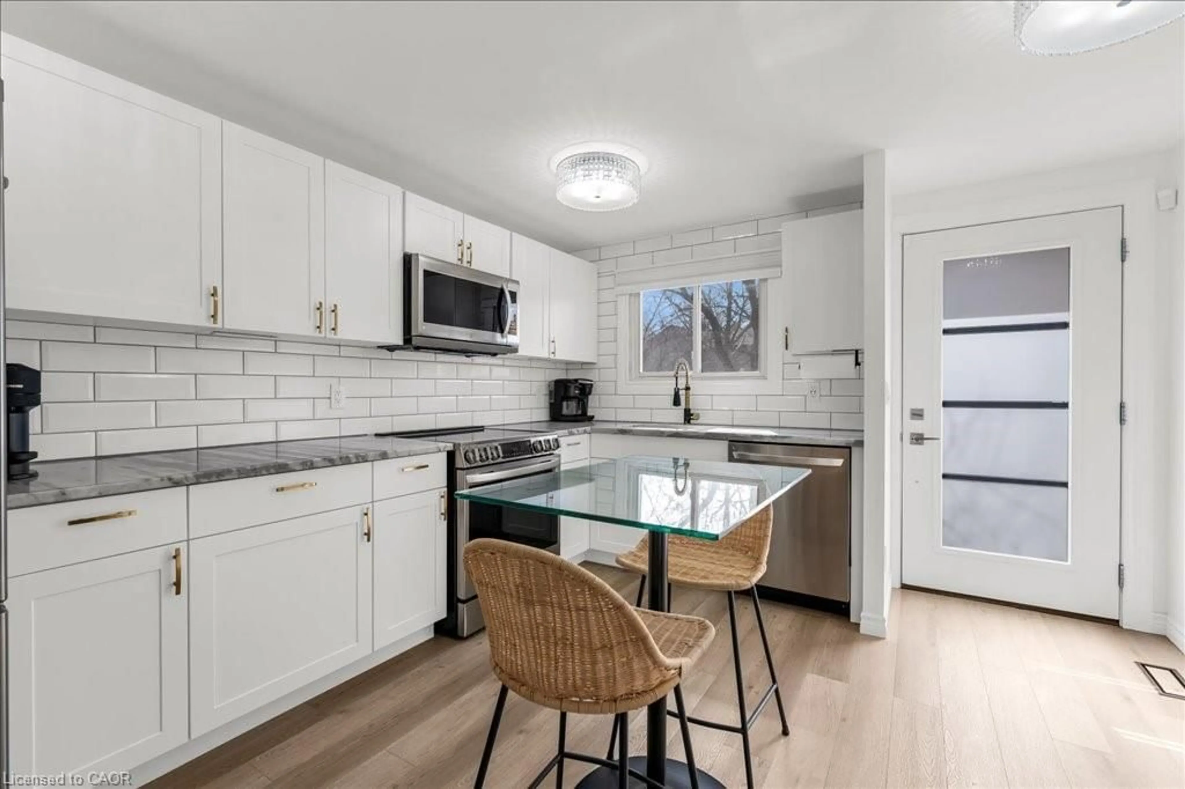Open concept kitchen, ceramic/tile floor for 197 Dunsdon St, Brantford Ontario N3R 7H7