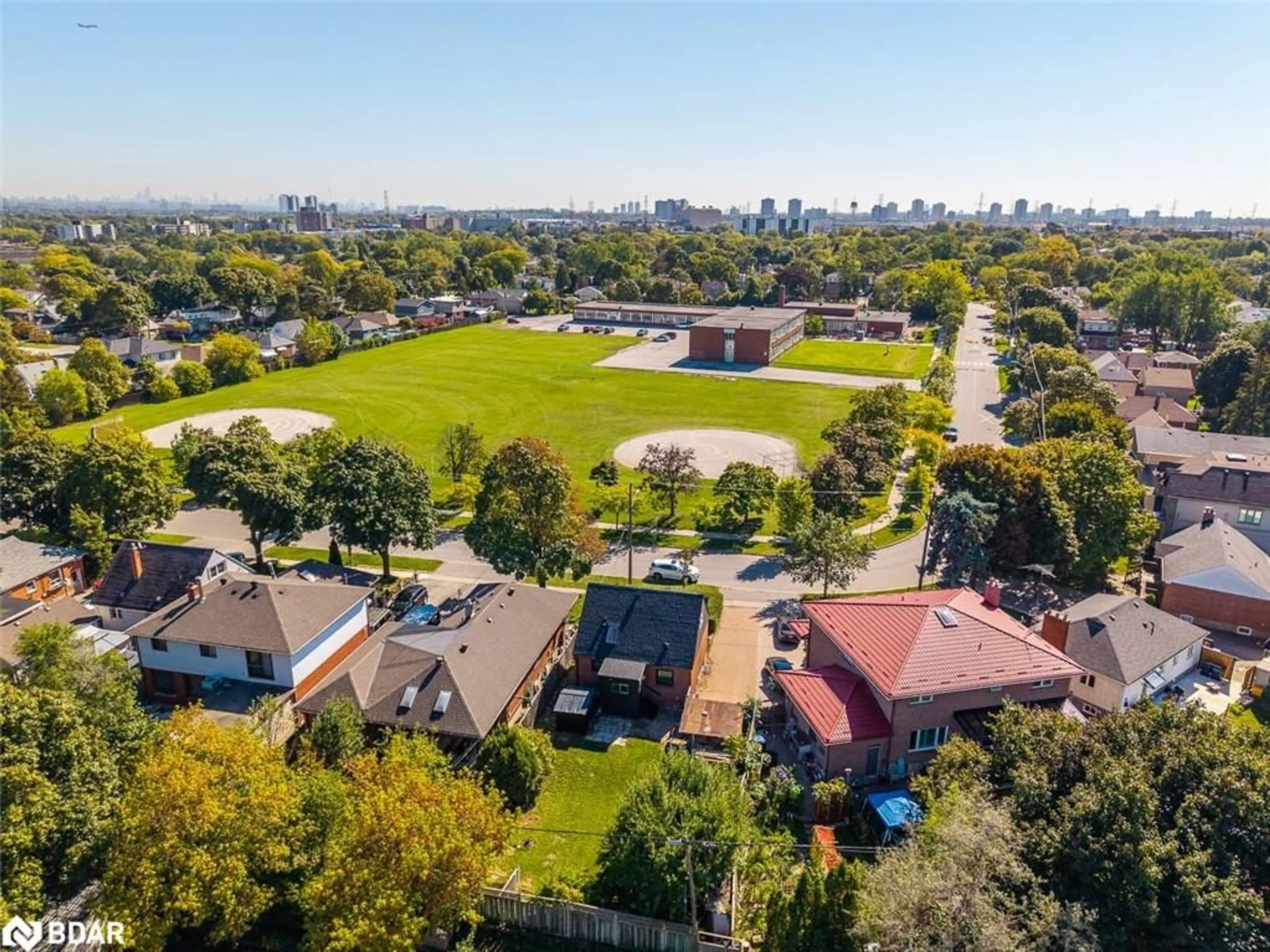 A pic from outside/outdoor area/front of a property/back of a property/a pic from drone, city buildings view from balcony for 65 Barrhead Cres, Etobicoke Ontario M9W 3Z8