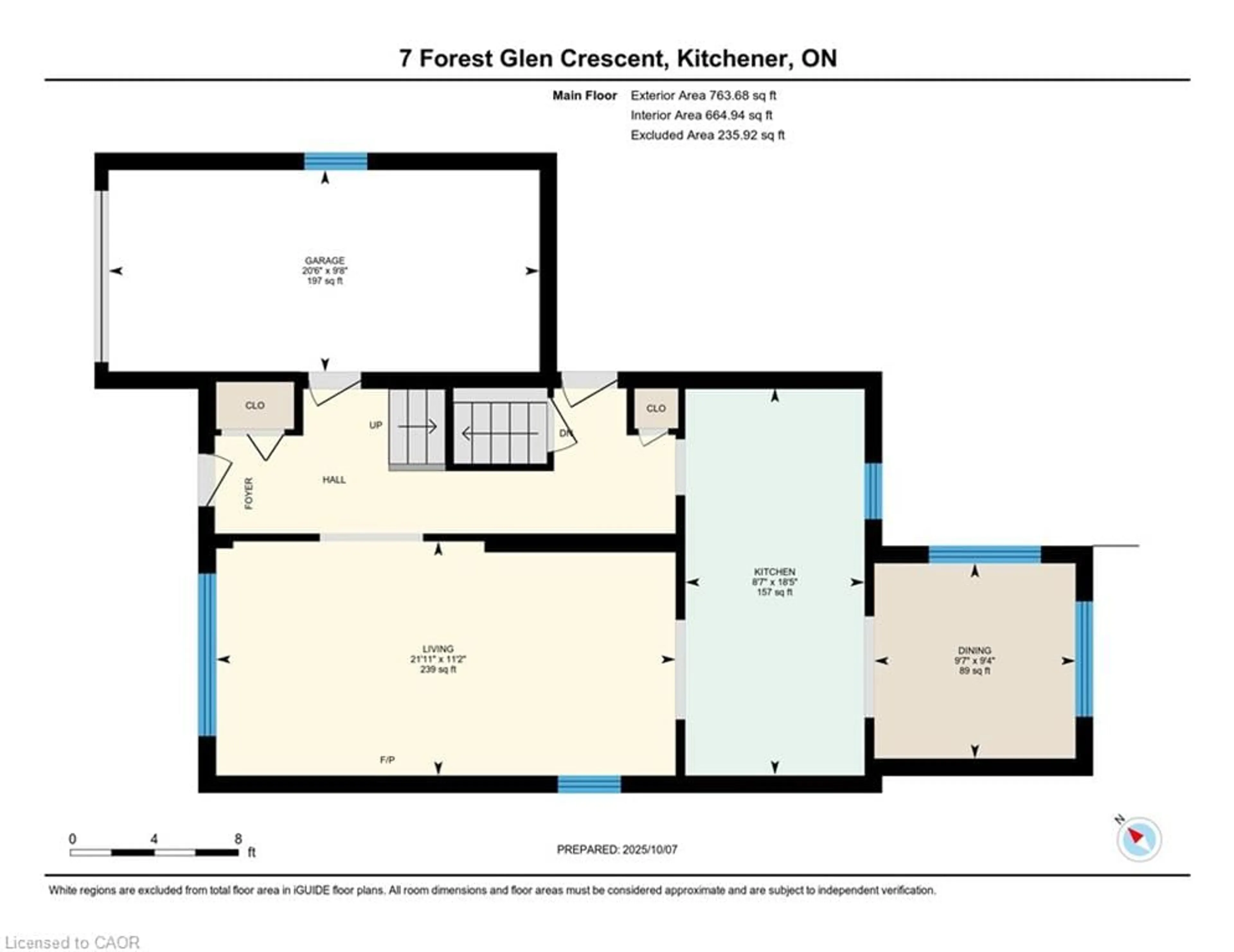 Floor plan for 7 Forest Glen Cres, Kitchener Ontario N2N 1C7