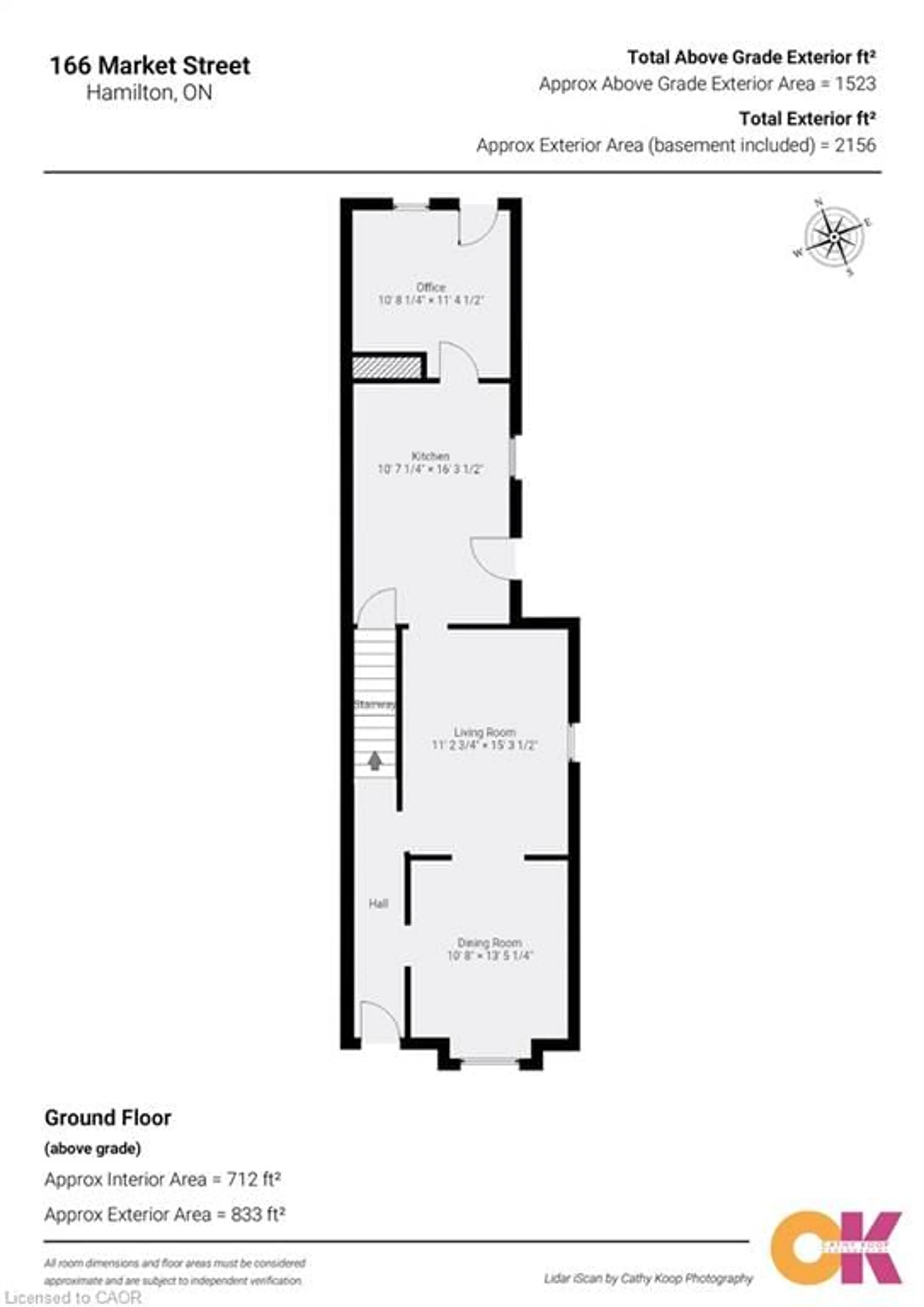 Floor plan for 166 Market St, Hamilton Ontario L8R 1N9