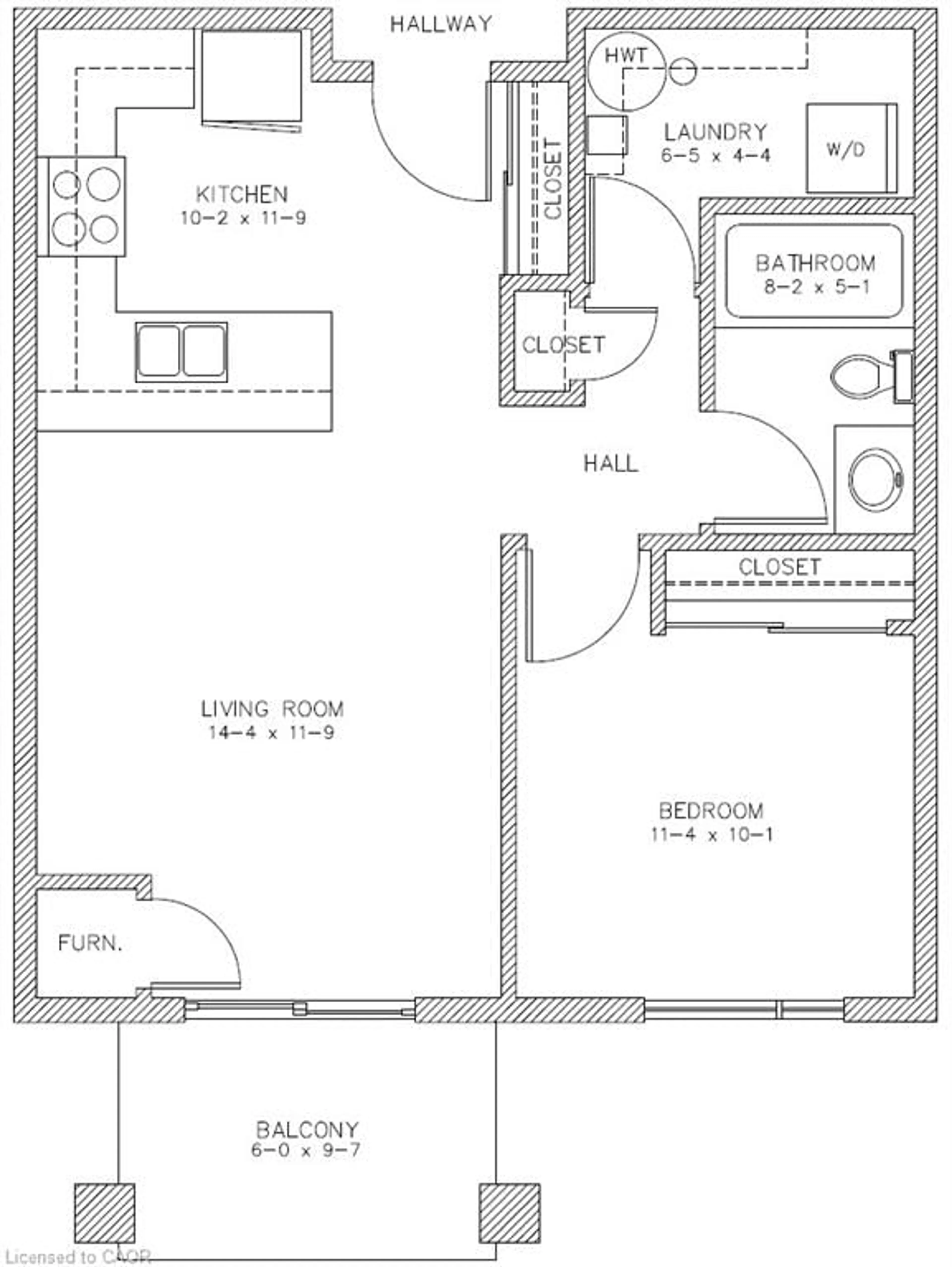 Floor plan for 67 Kingsbury Sq #411, Guelph Ontario N1L 0L3