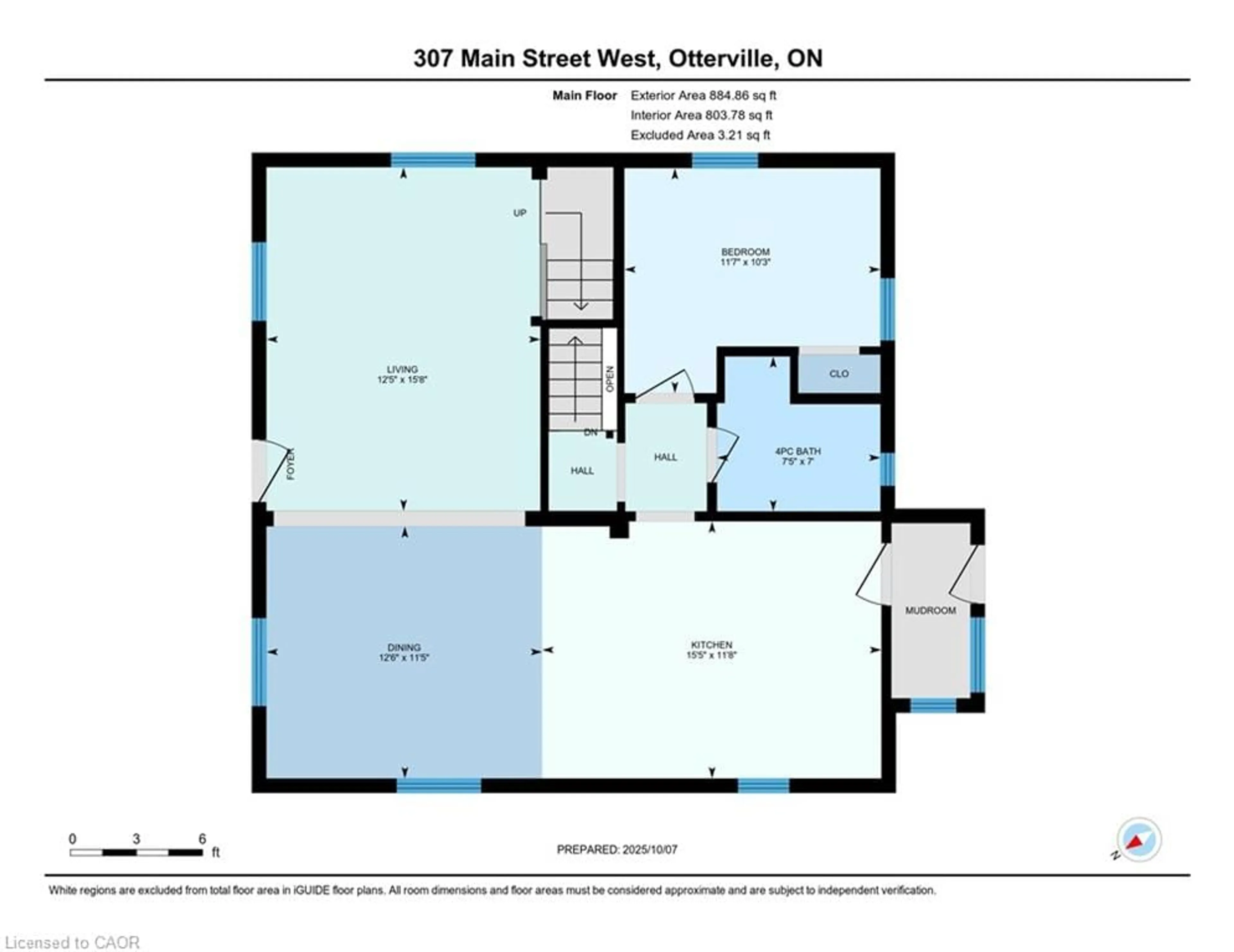 Floor plan for 307 Main Street St, Otterville Ontario N0J 1R0