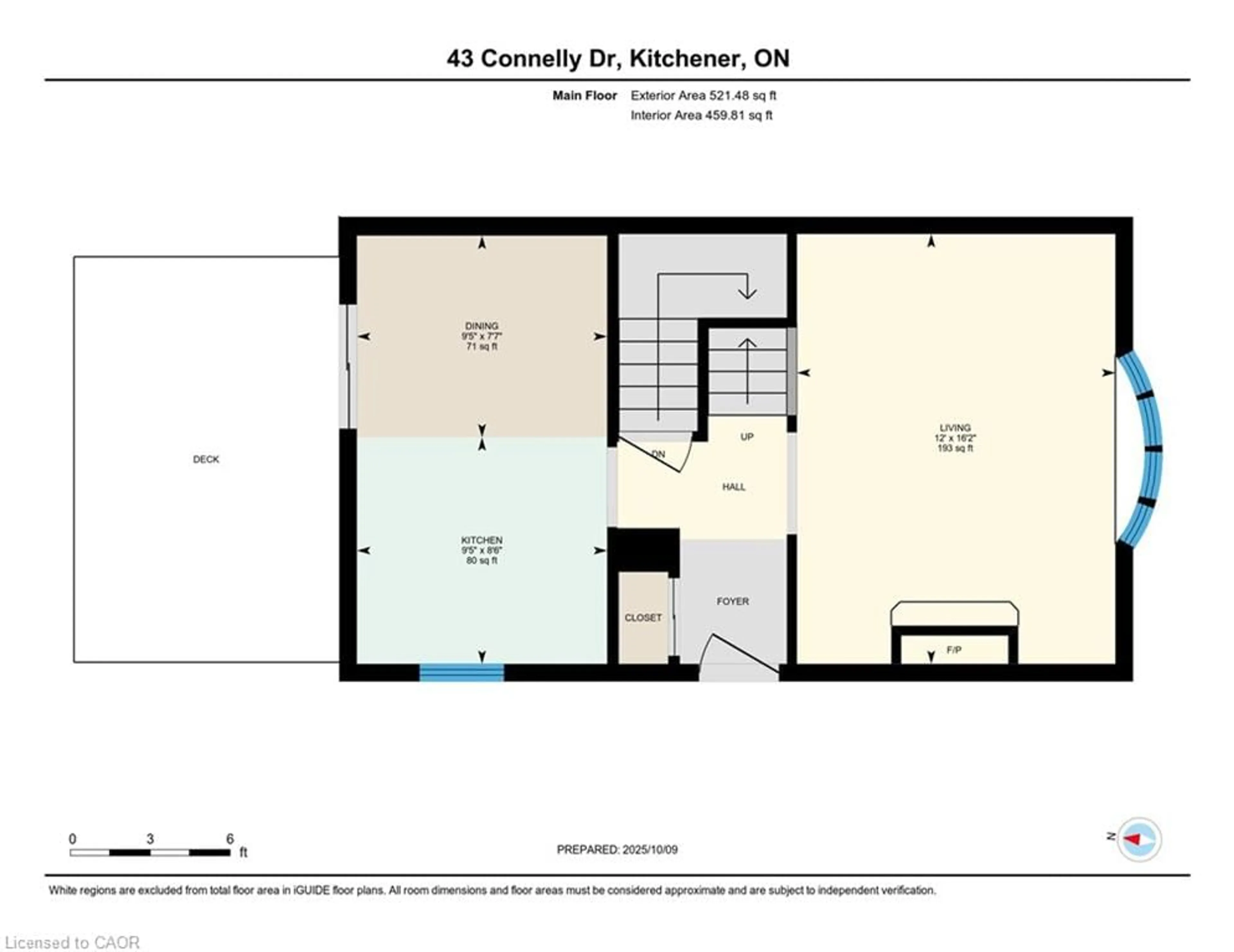 Floor plan for 43 Connelly Dr, Kitchener Ontario N2N 2T7