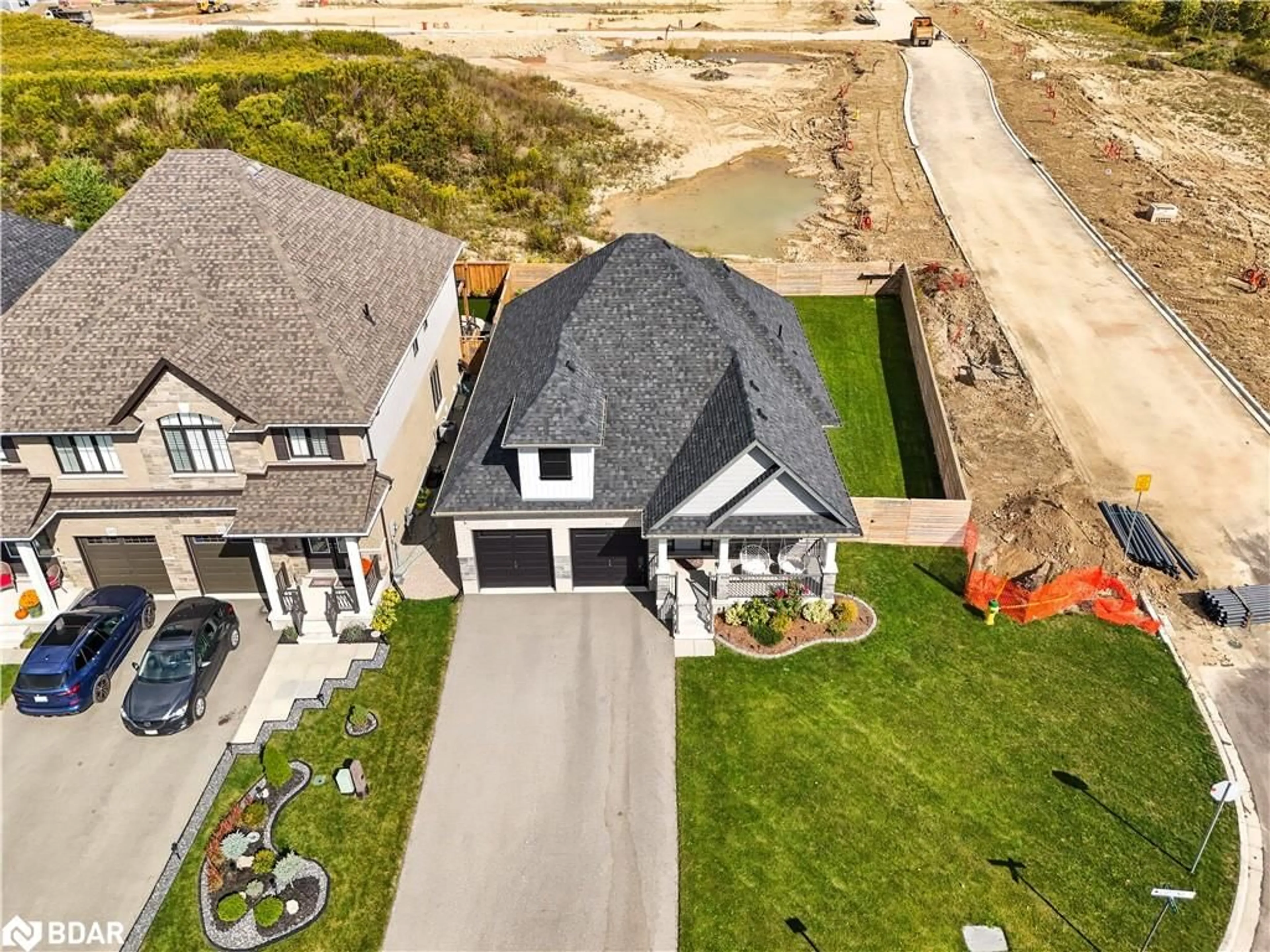 A pic from outside/outdoor area/front of a property/back of a property/a pic from drone, water/lake/river/ocean view for 106 Cutting Dr, Elora Ontario N0B 1S0