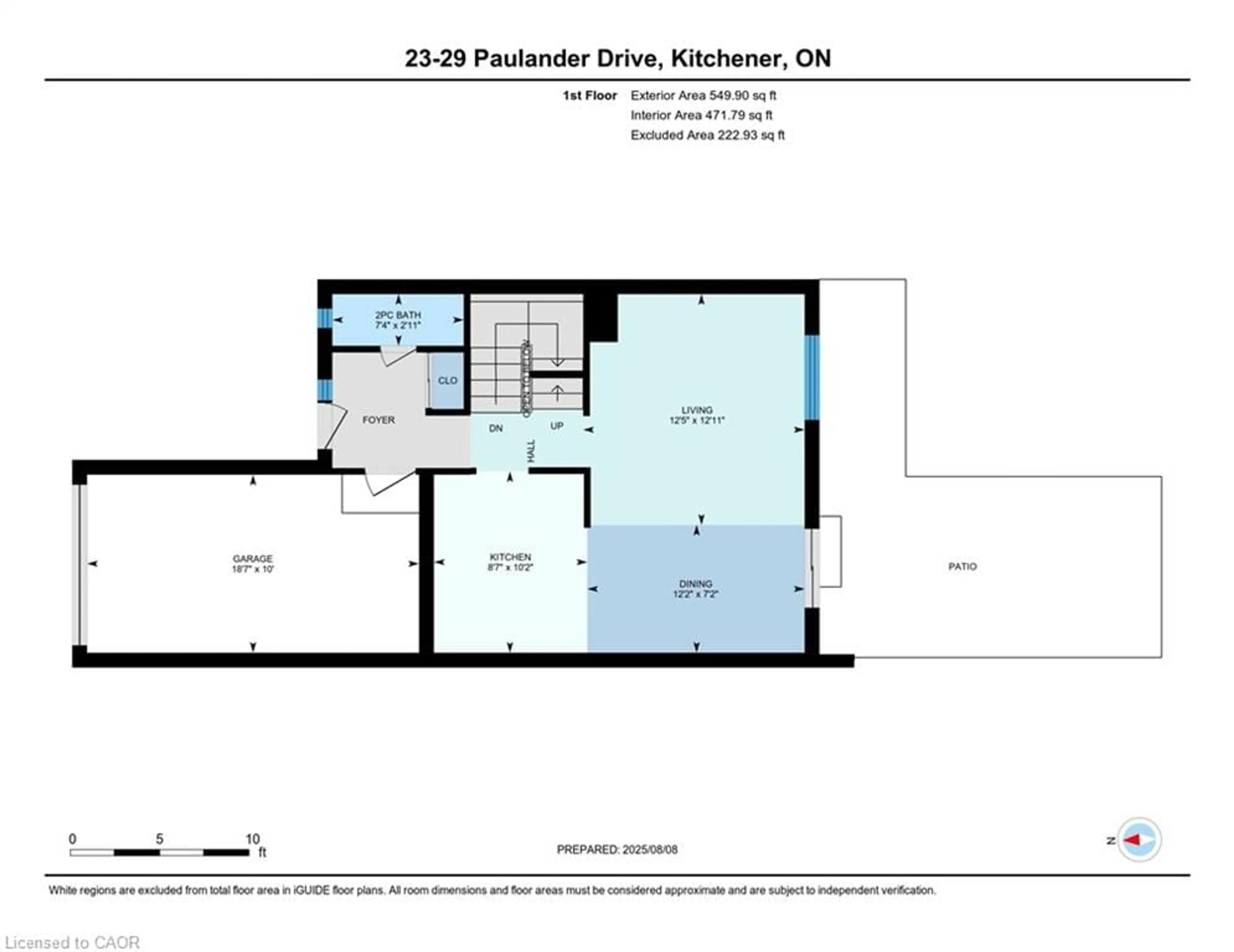 Floor plan for 29 Paulander Dr #23, Kitchener Ontario N2M 5L2