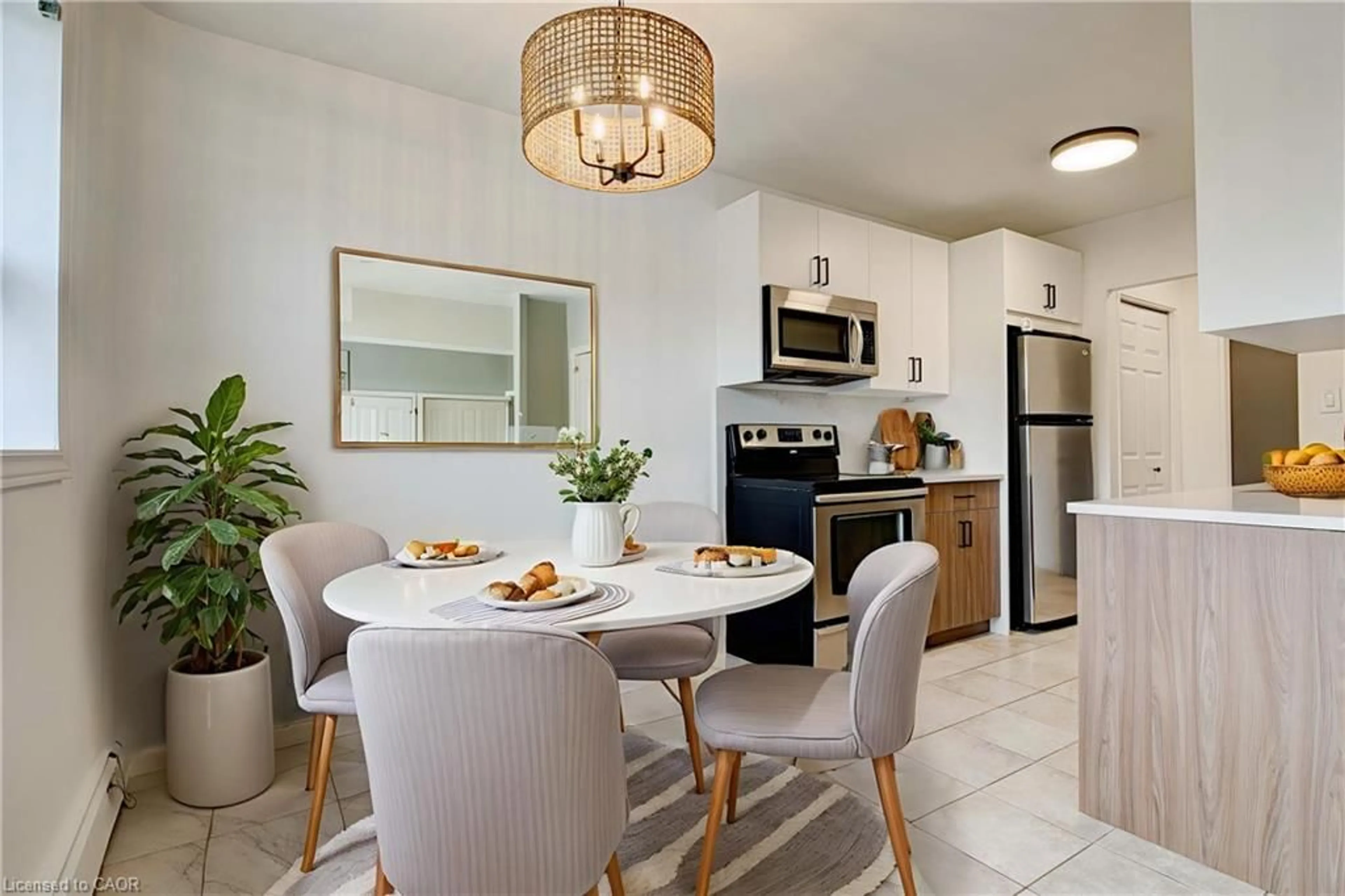 Open concept kitchen, ceramic/tile floor for 283 Fairway Rd #405, Kitchener Ontario N2A 2P1
