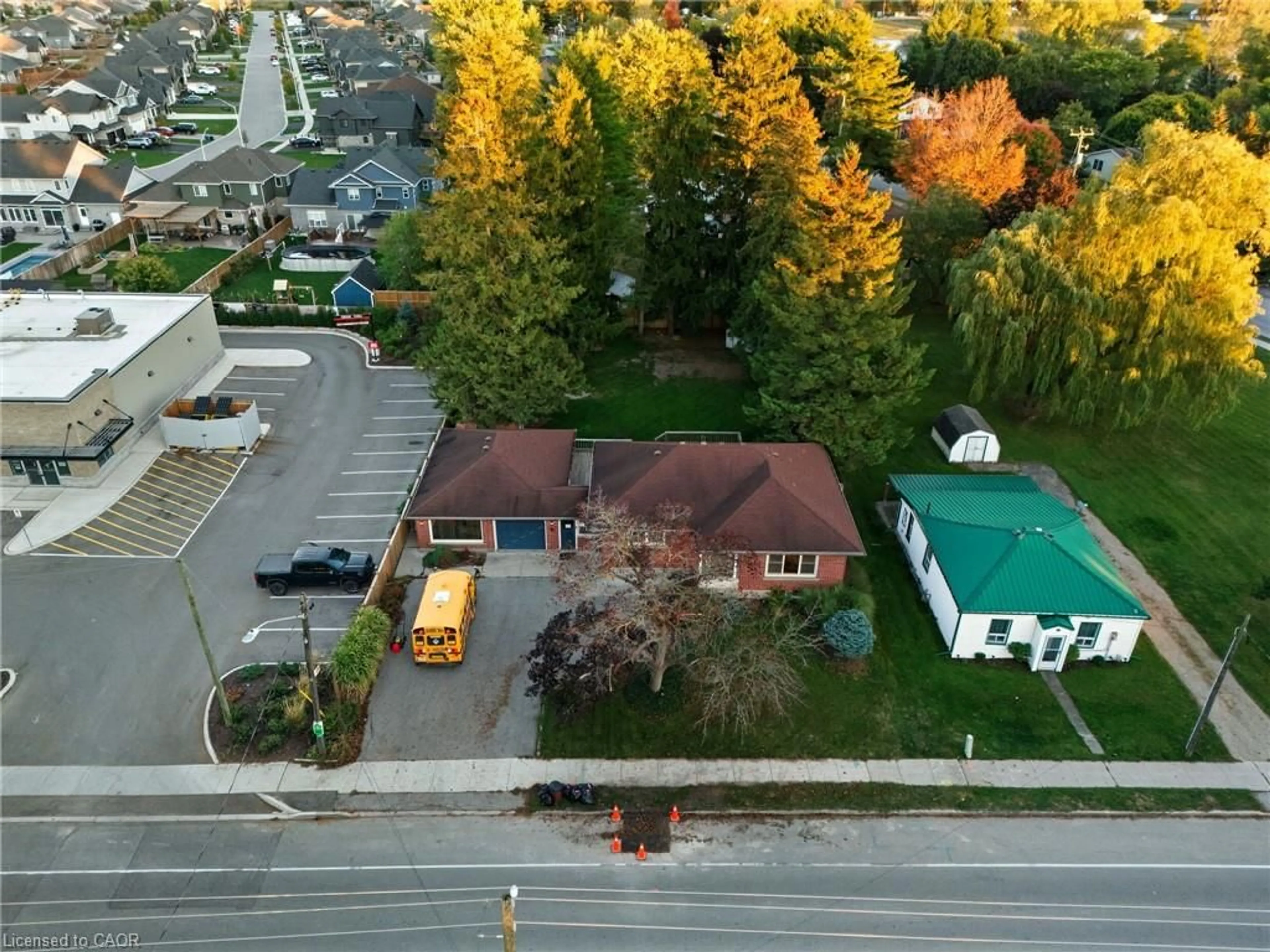 A pic from outside/outdoor area/front of a property/back of a property/a pic from drone, street for 87 Blandford St, Innerkip Ontario N0J 1M0