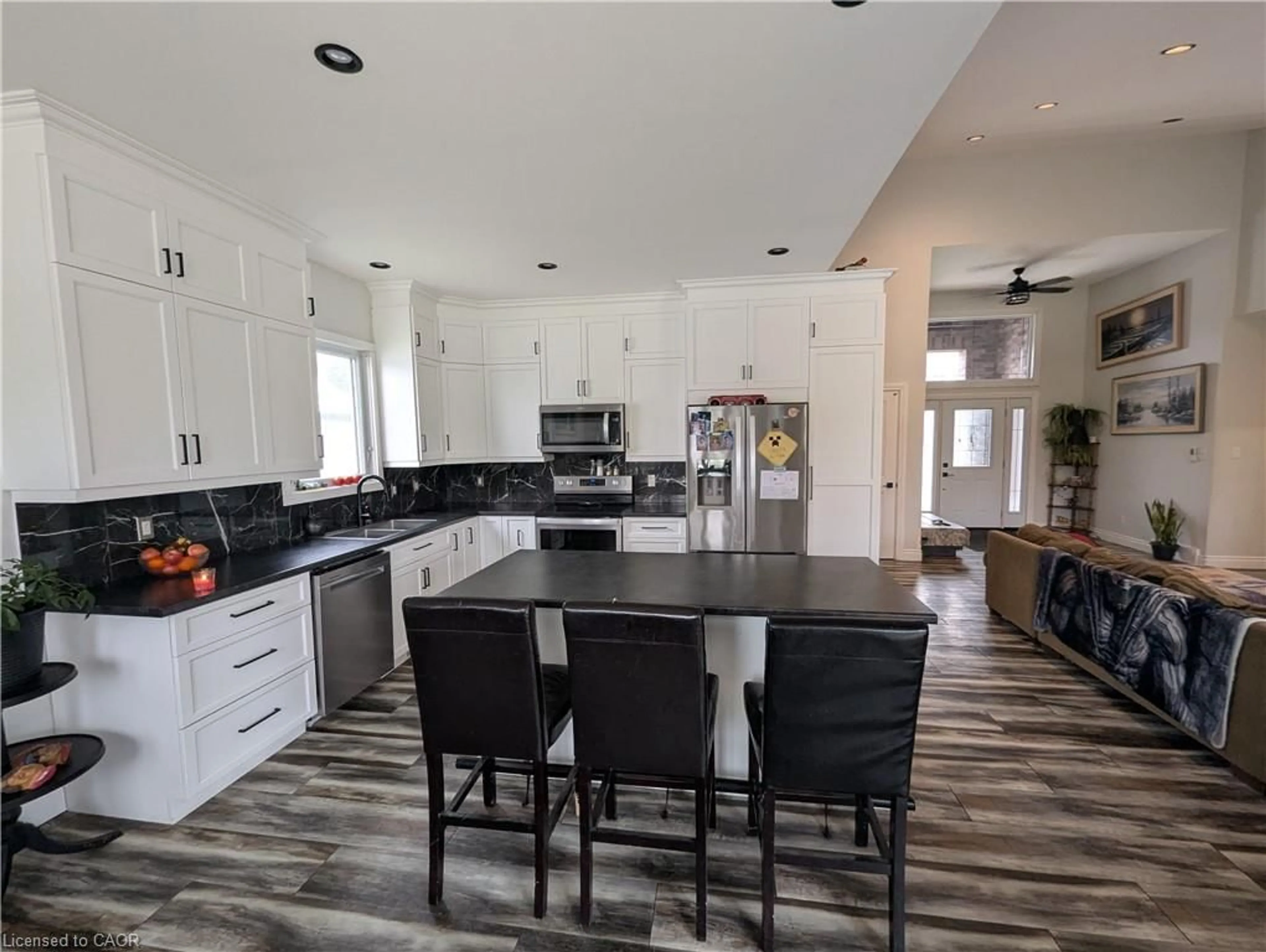 Open concept kitchen, ceramic/tile floor for 38812 Vienna St, Varna Ontario N0M 2R0