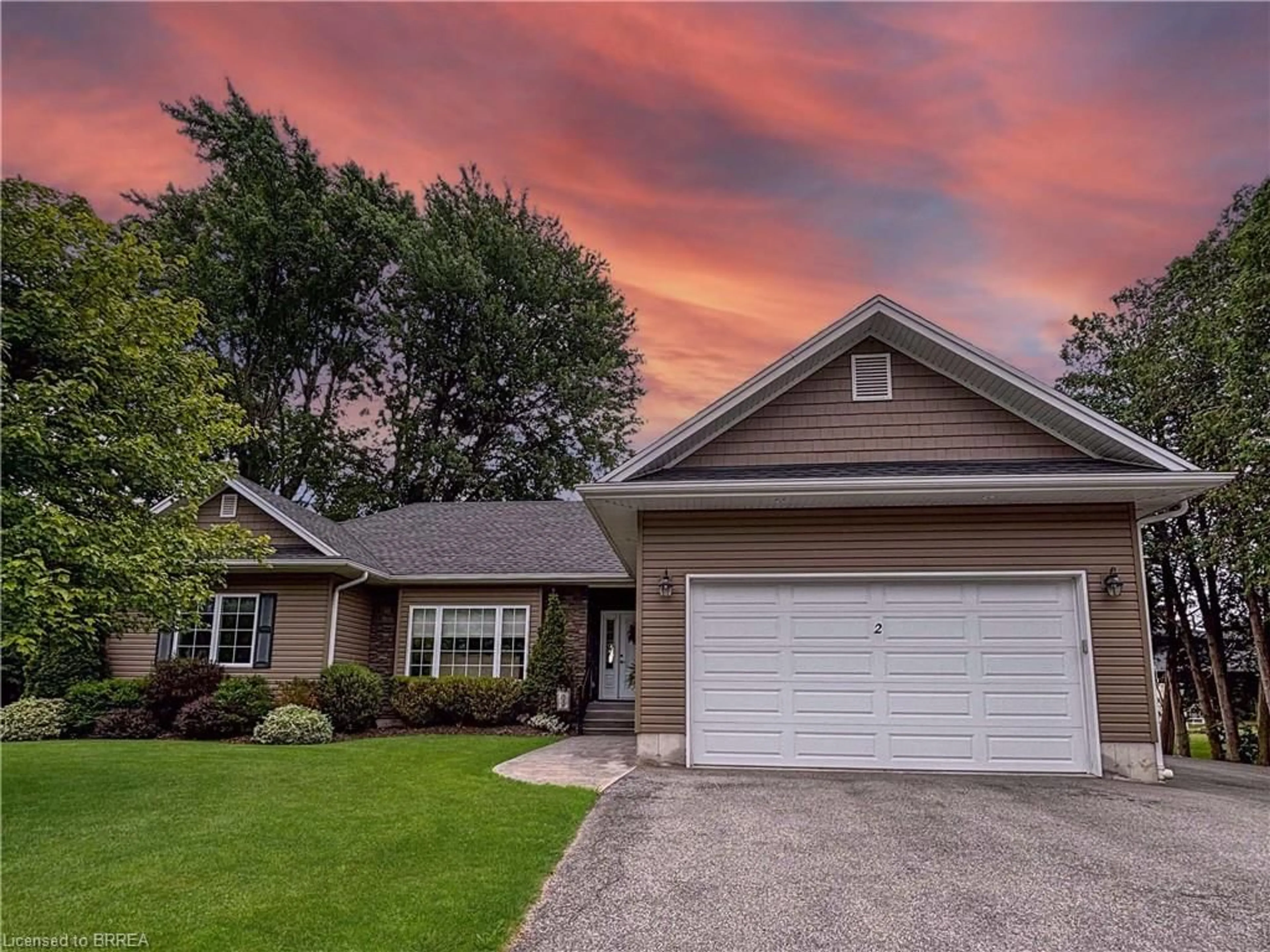 Home with vinyl exterior material, street for 2 Kitson St, Mount Pleasant Ontario N0E 1K0
