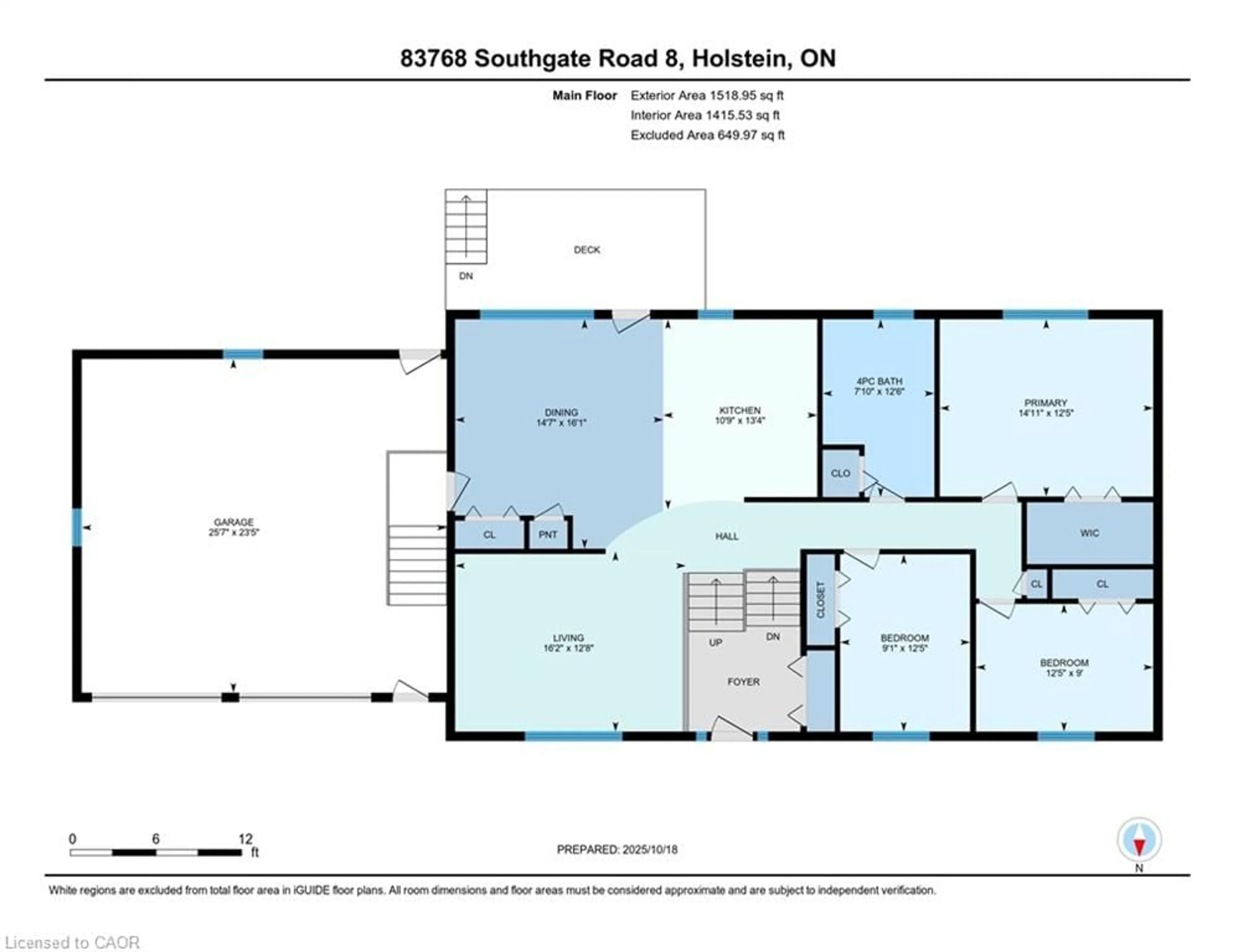 Floor plan for 083768 Southgate Road 8, West Grey Ontario N0G 2L0