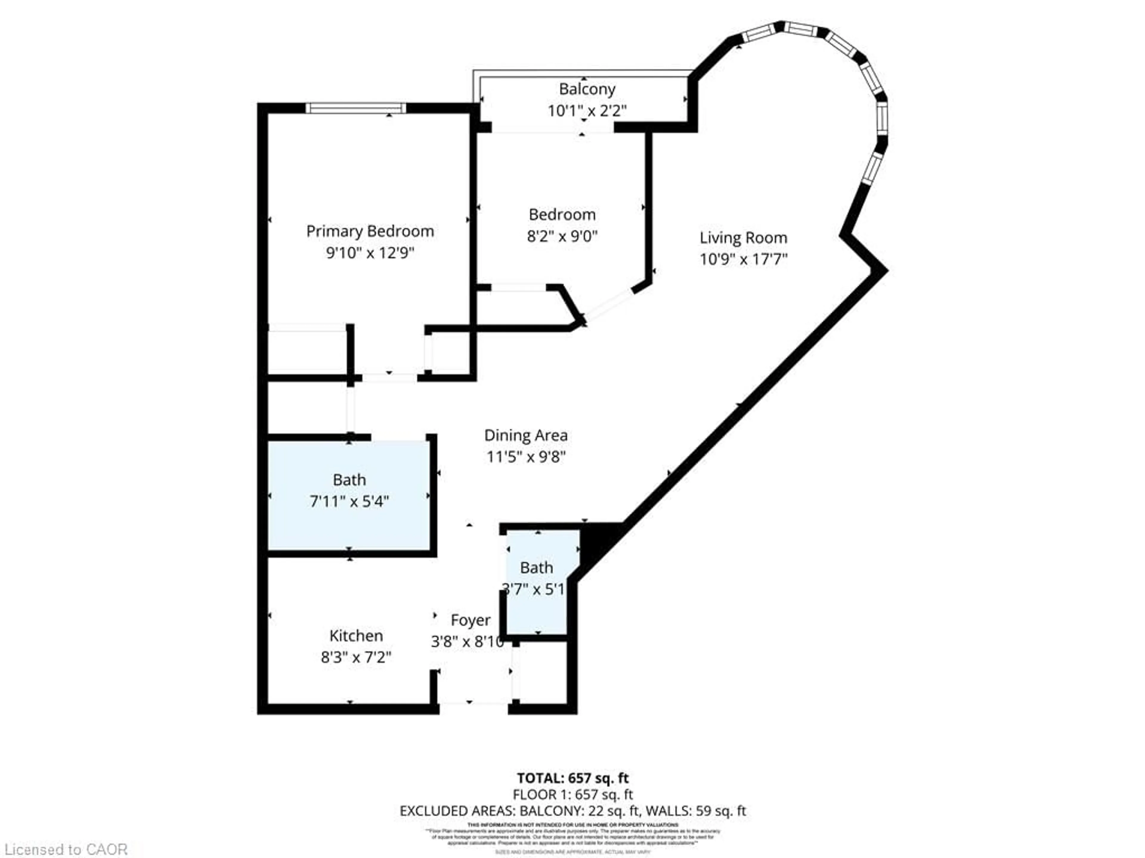 Floor plan for 15 Northtown Way #1222, Toronto Ontario M2N 7L4