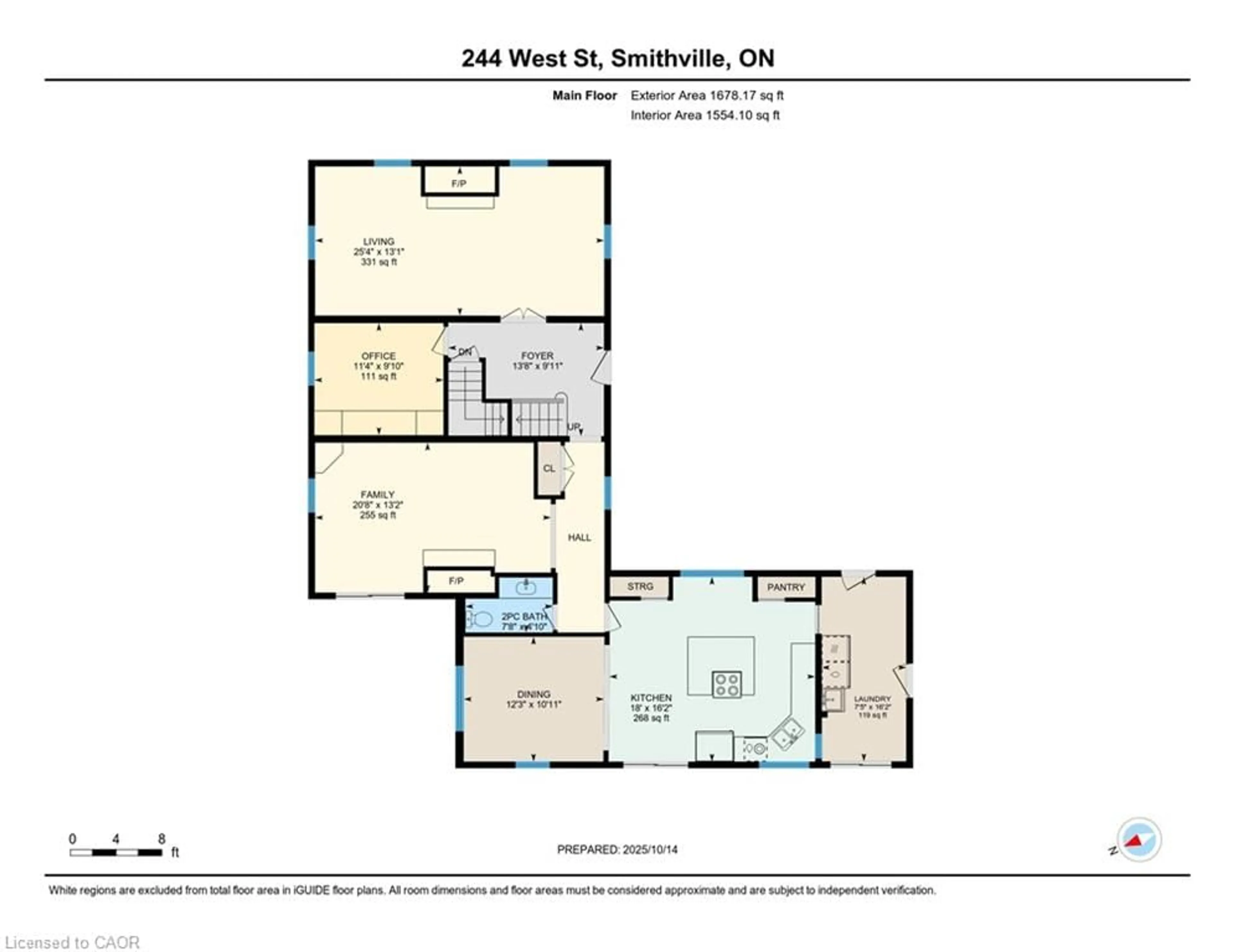 Floor plan for 244 West St, Smithville Ontario L0R 2A0