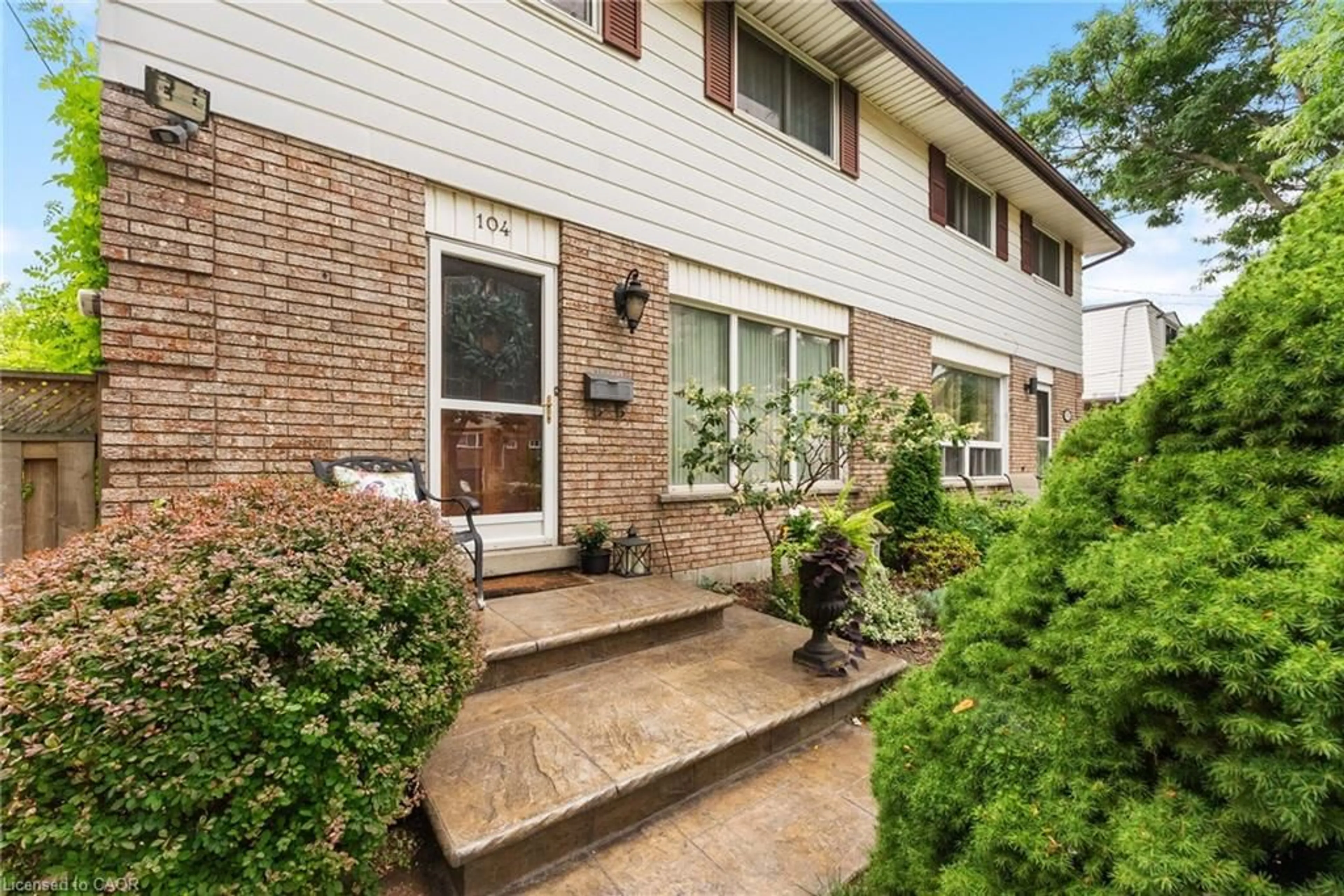 Home with brick exterior material, street for 104 Berkindale Dr, Hamilton Ontario L8E 1M5