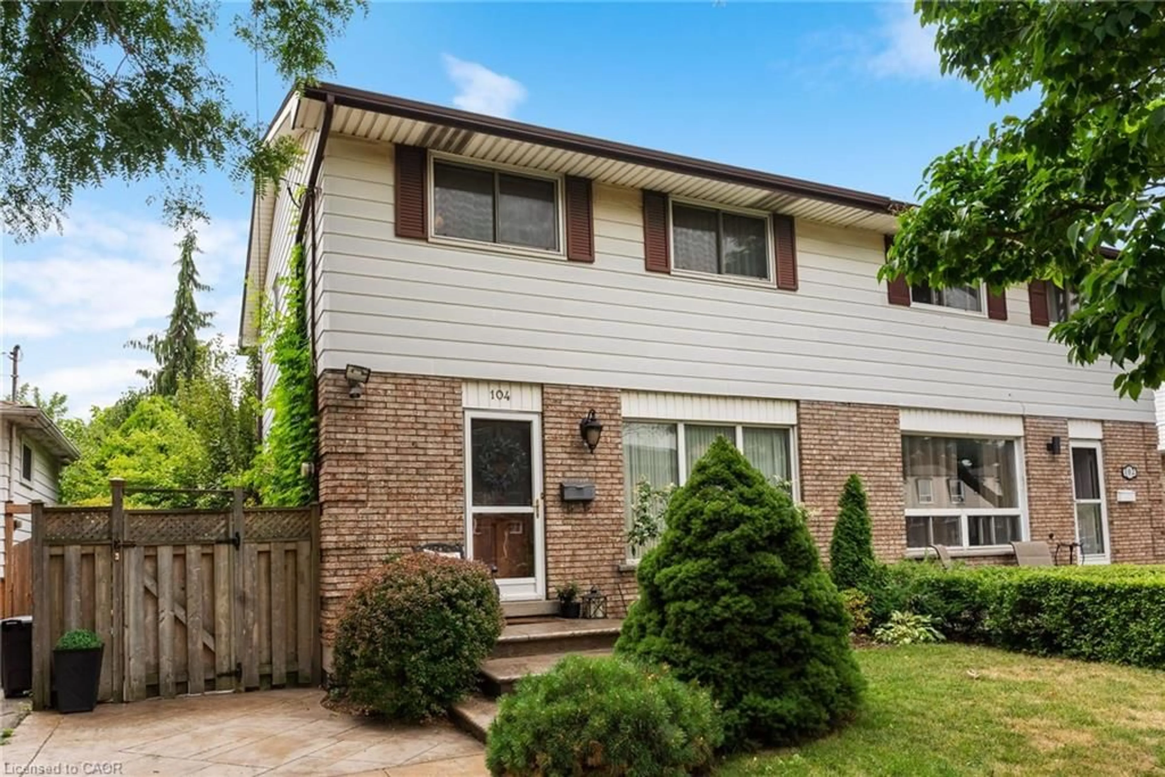 Home with brick exterior material, street for 104 Berkindale Dr, Hamilton Ontario L8E 1M5