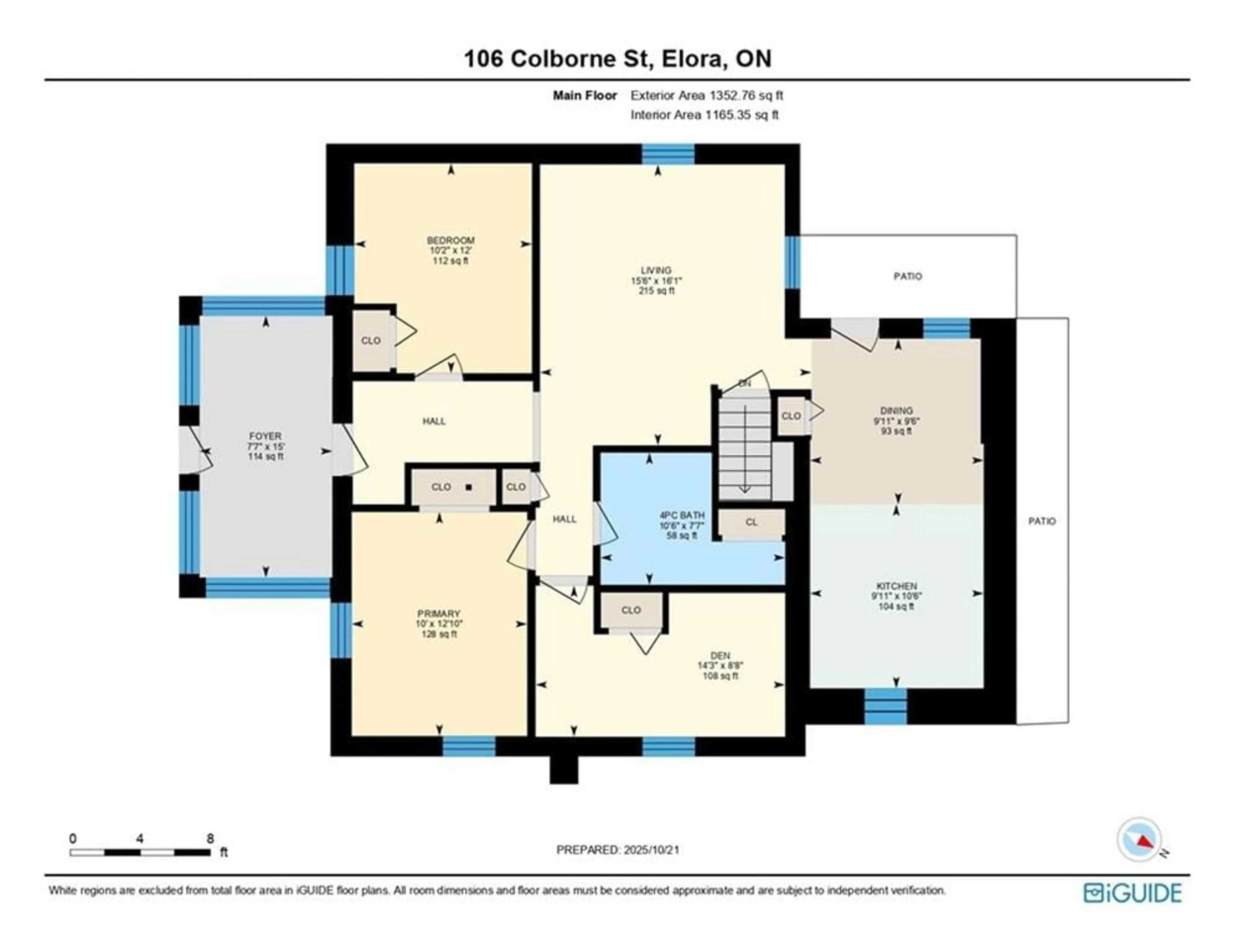 Floor plan for 106 Colborne St, Elora Ontario N0B 1S0