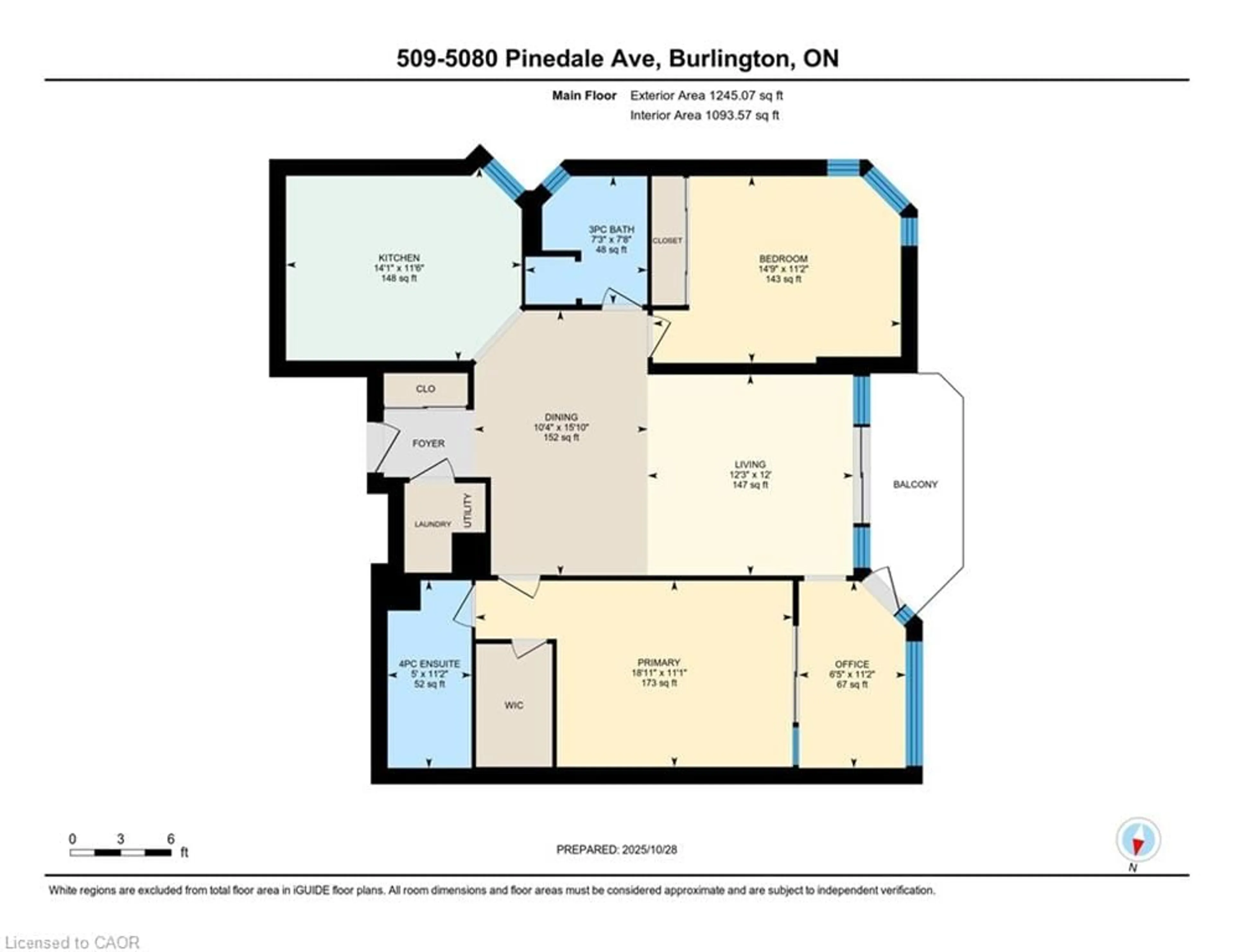 Floor plan for 5080 Pinedale Ave #509, Burlington Ontario L7L 5V7