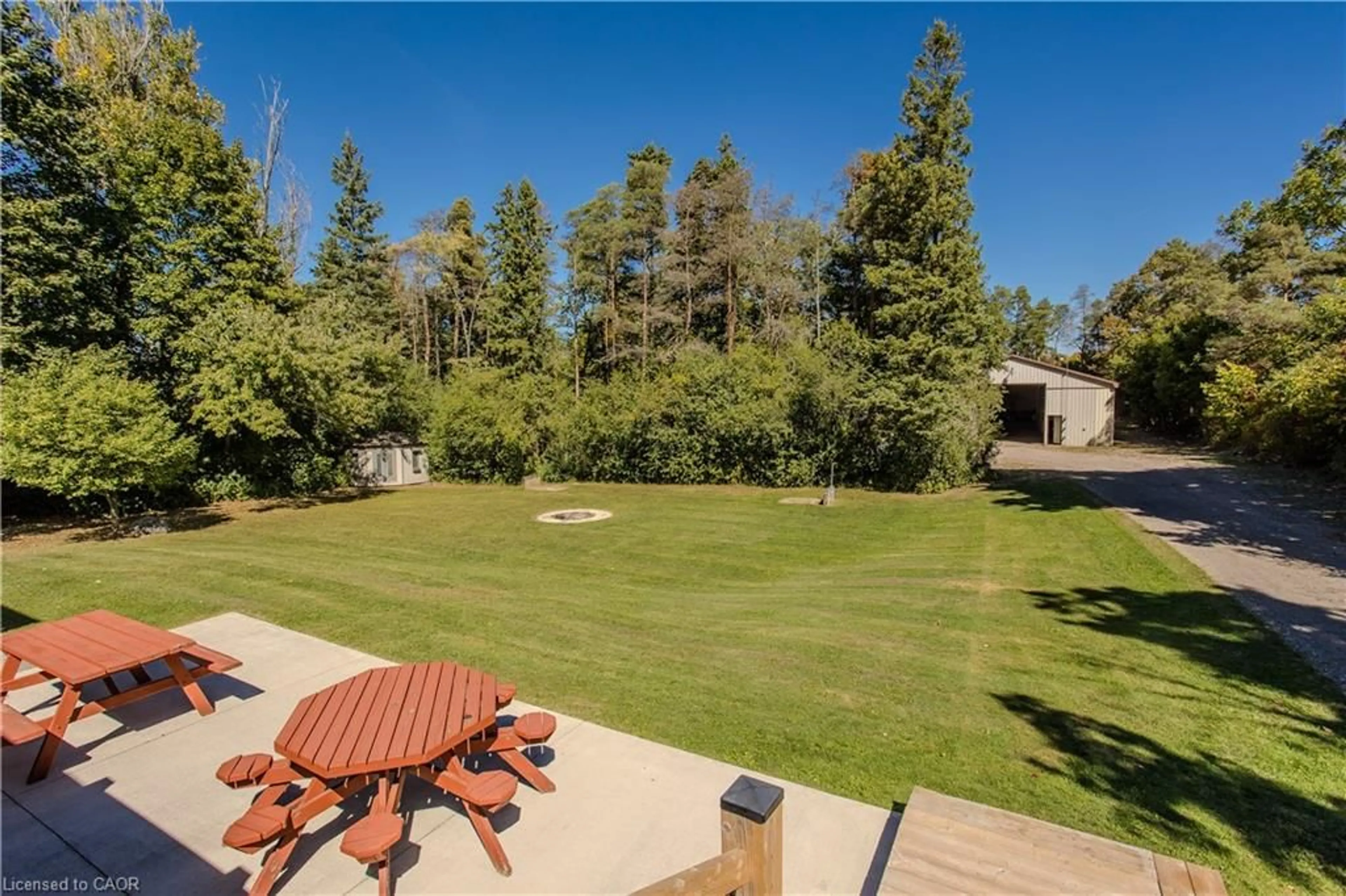 Patio, forest/trees view for 4871 Wellington Road 29, Guelph Ontario N1H 6H8