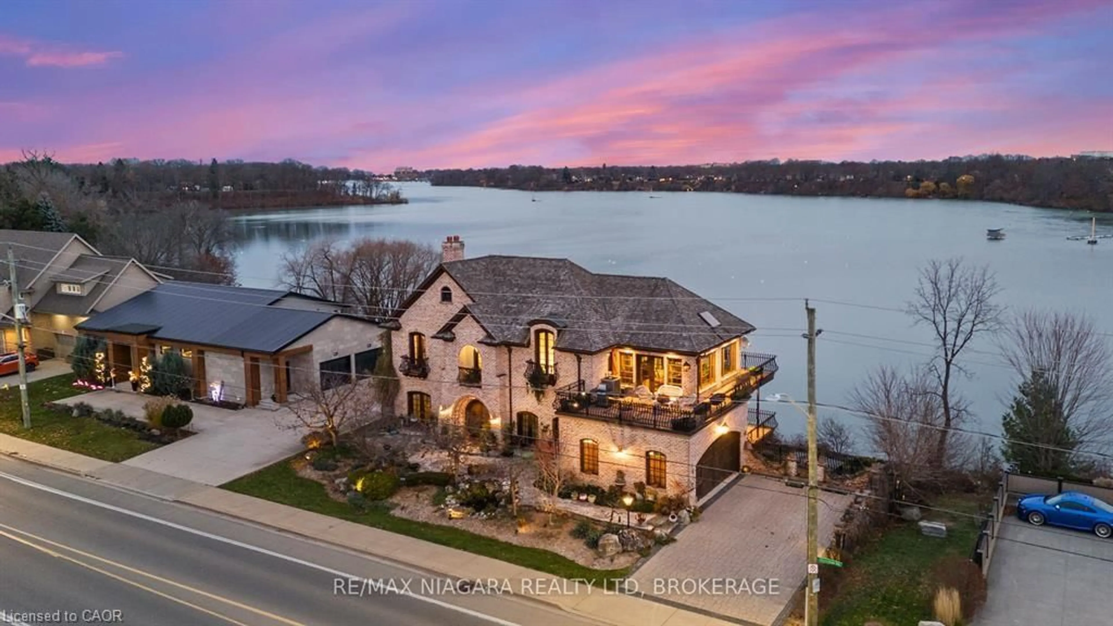 A pic from outside/outdoor area/front of a property/back of a property/a pic from drone, water/lake/river/ocean view for 358C Martindale Rd, St. Catharines Ontario L2R 6P9