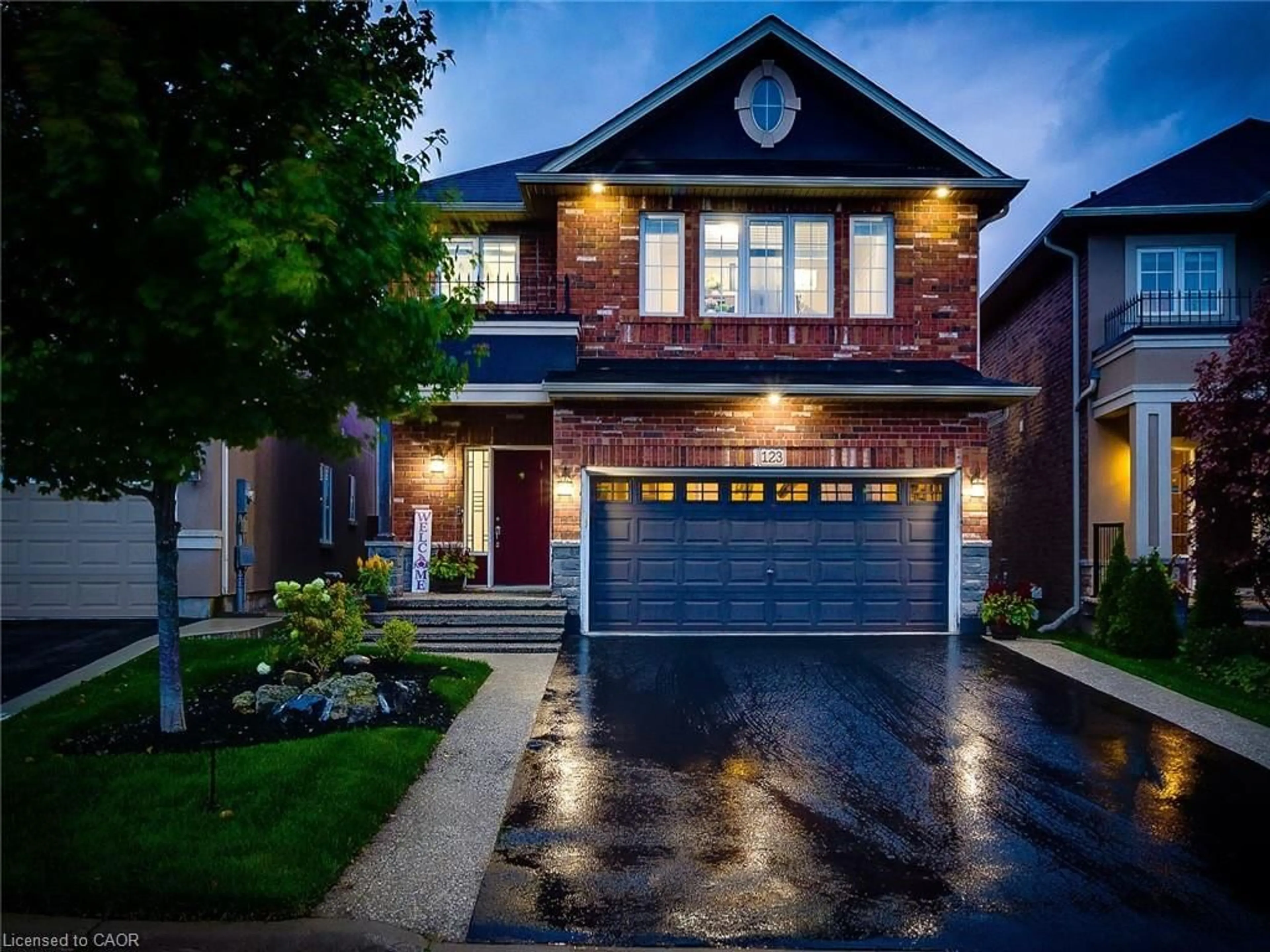 Home with brick exterior material, street for 123 Vinton Rd, Ancaster Ontario L9K 0G6