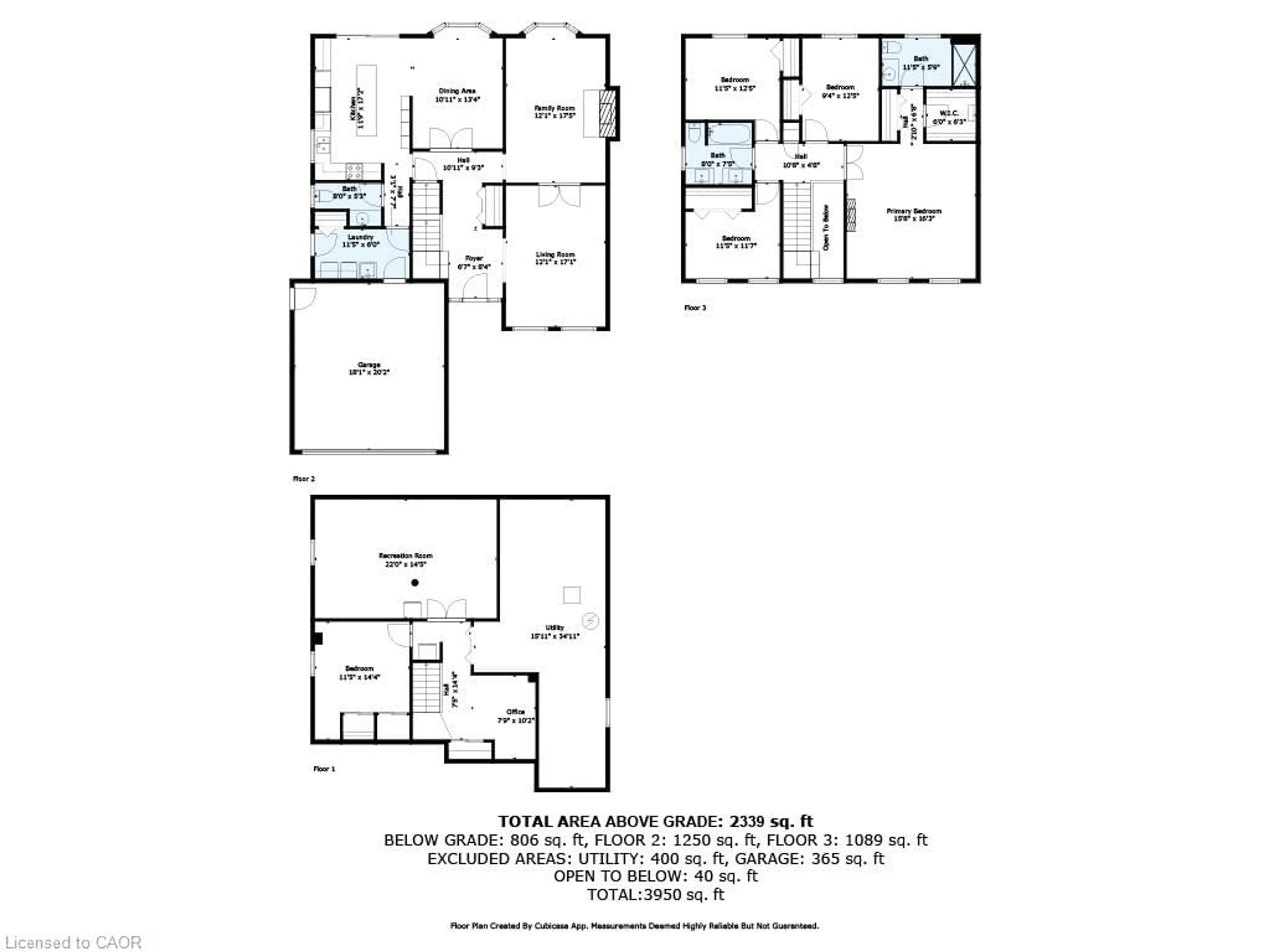 Floor plan for 1210 Hammond St, Burlington Ontario L7S 2A4