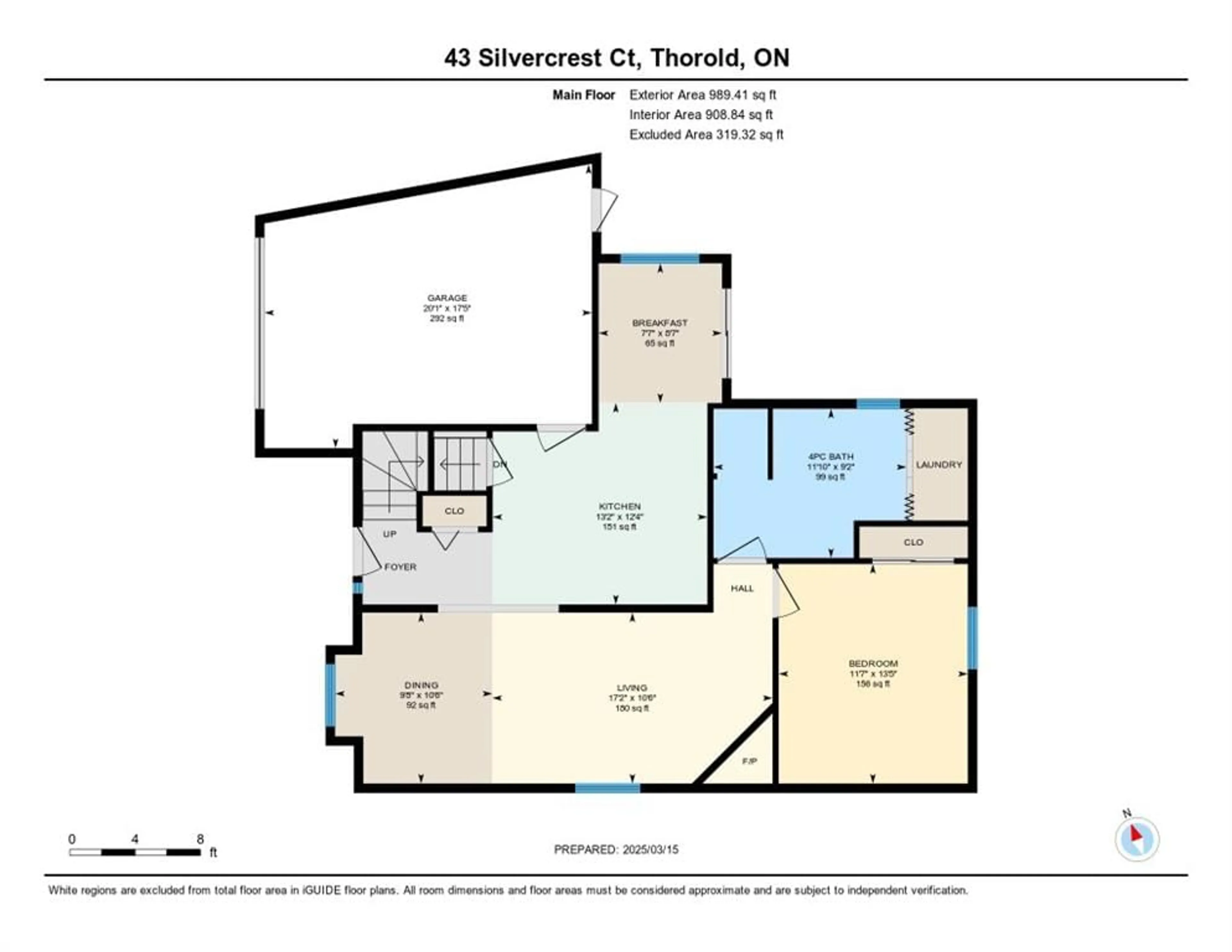 Floor plan for 43 Silvercrest Crt, Thorold Ontario L2V 5B4